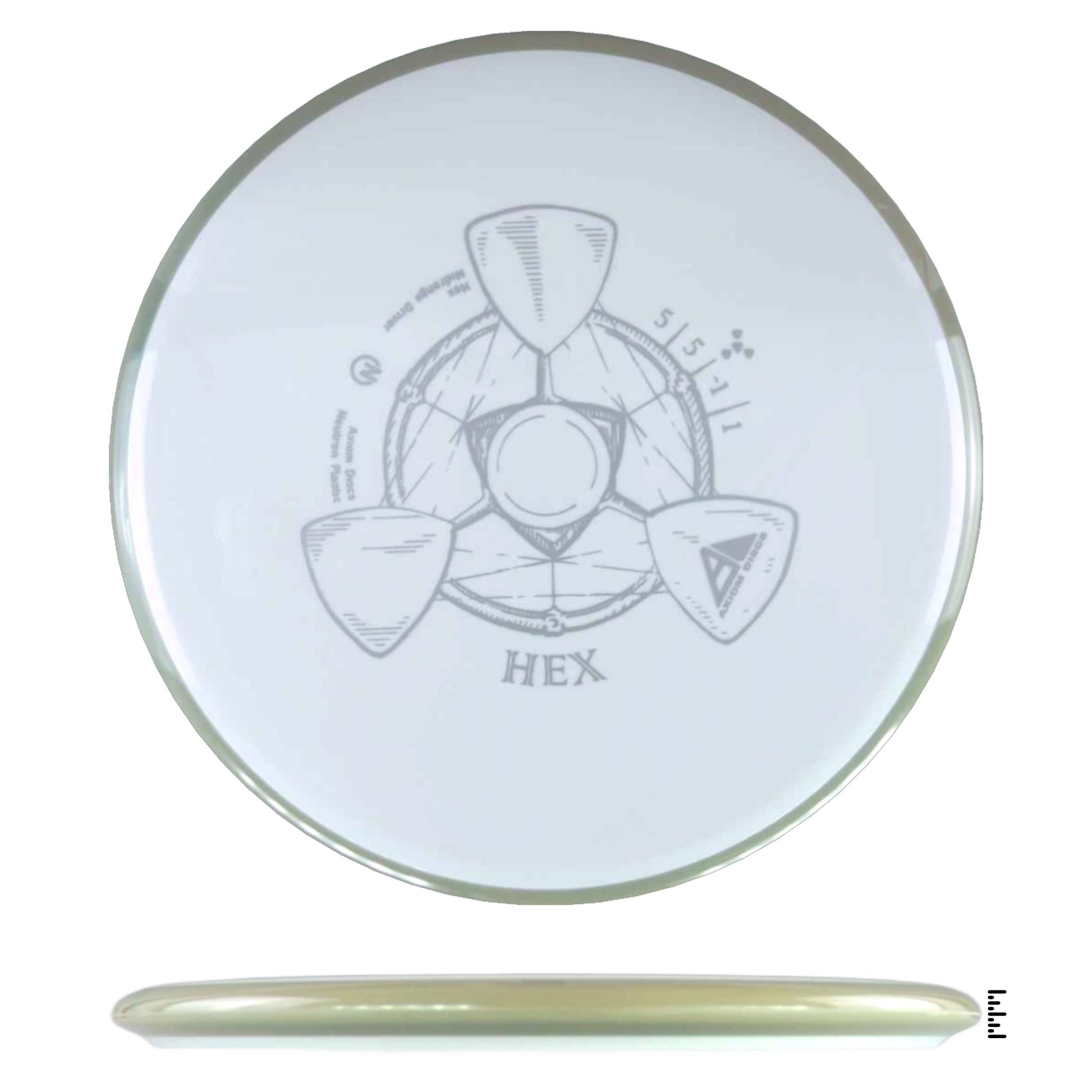 Axiom Discs Neutron Hex - White / Moss - Powergrip USA