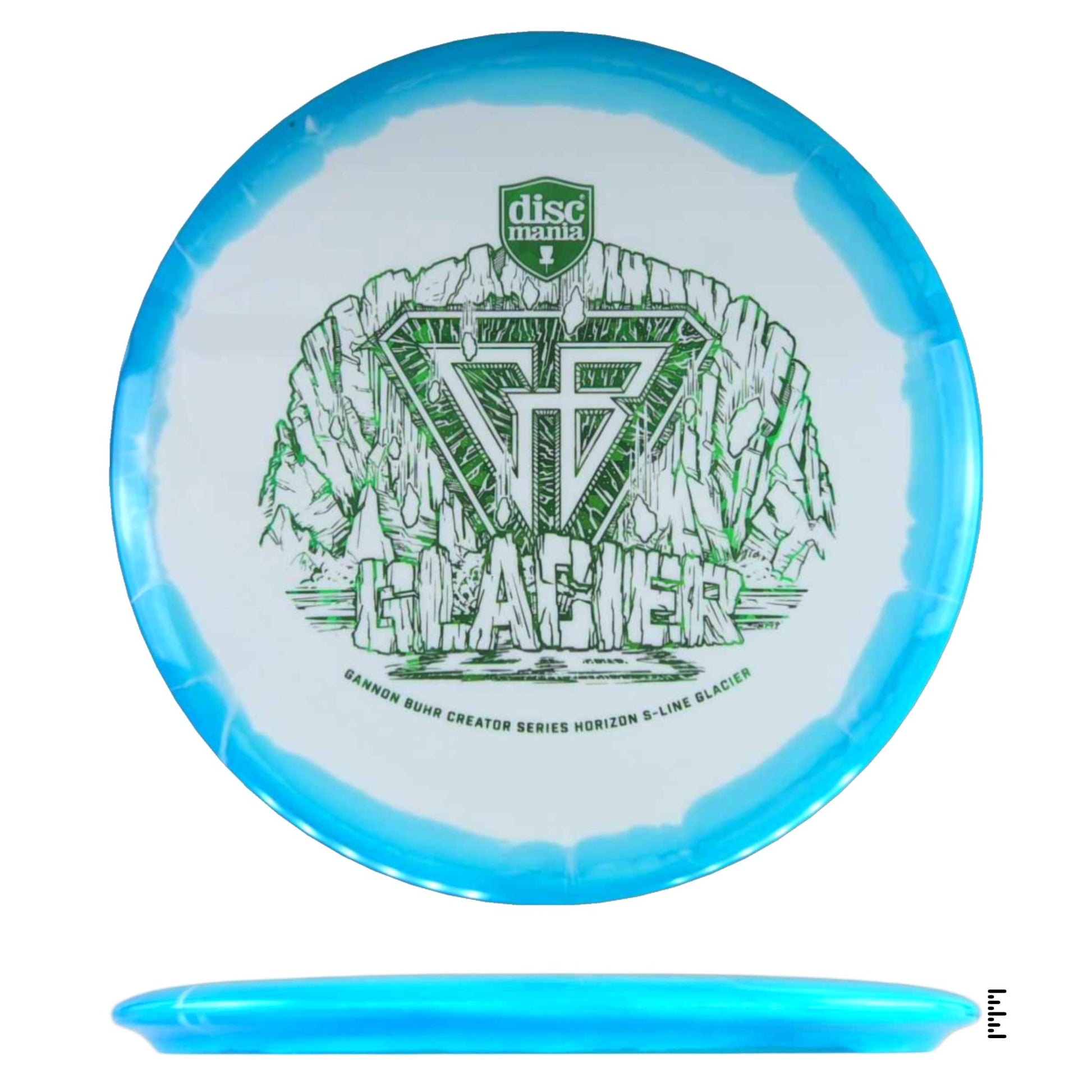 Discmania Horizon S - Line Glacier Gannon Buhr Creator Series - White / Blue - Powergrip USA