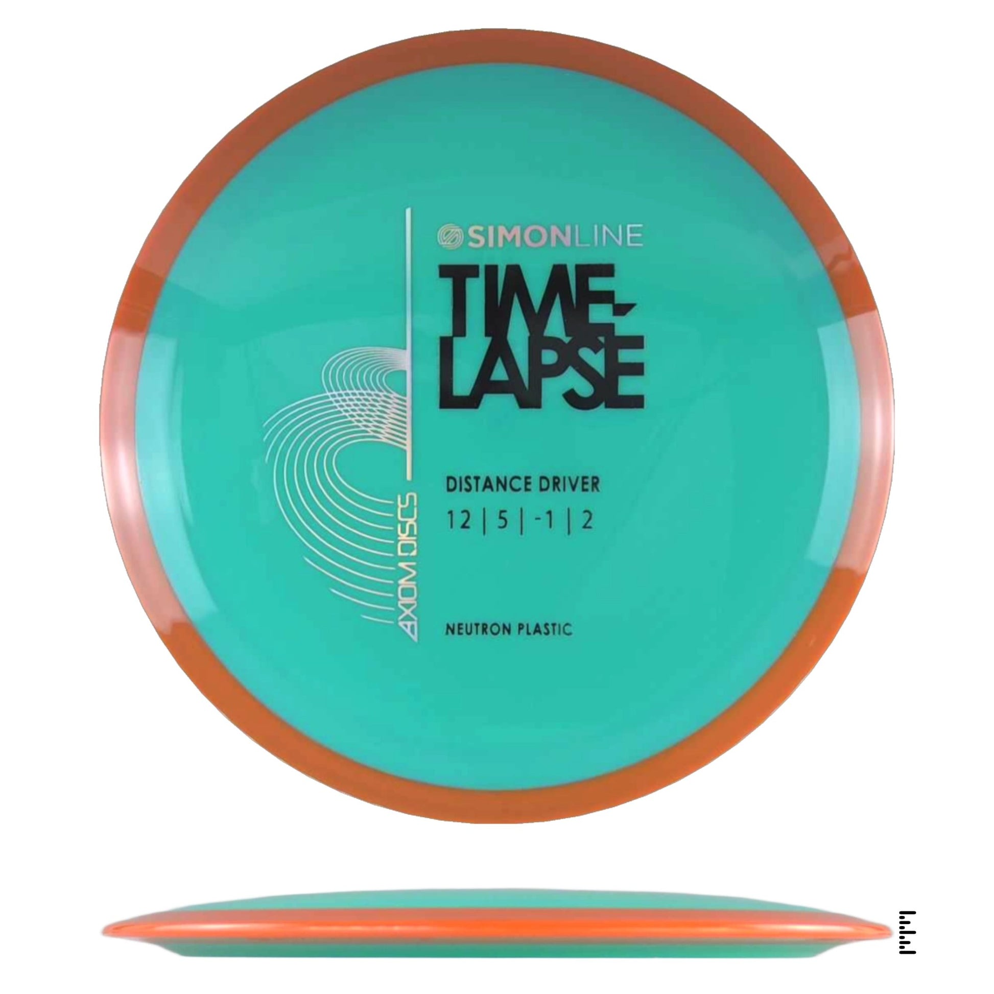 Axiom Discs Simon Line Neutron Time - Lapse - Turquoise / Orange - Powergrip USA