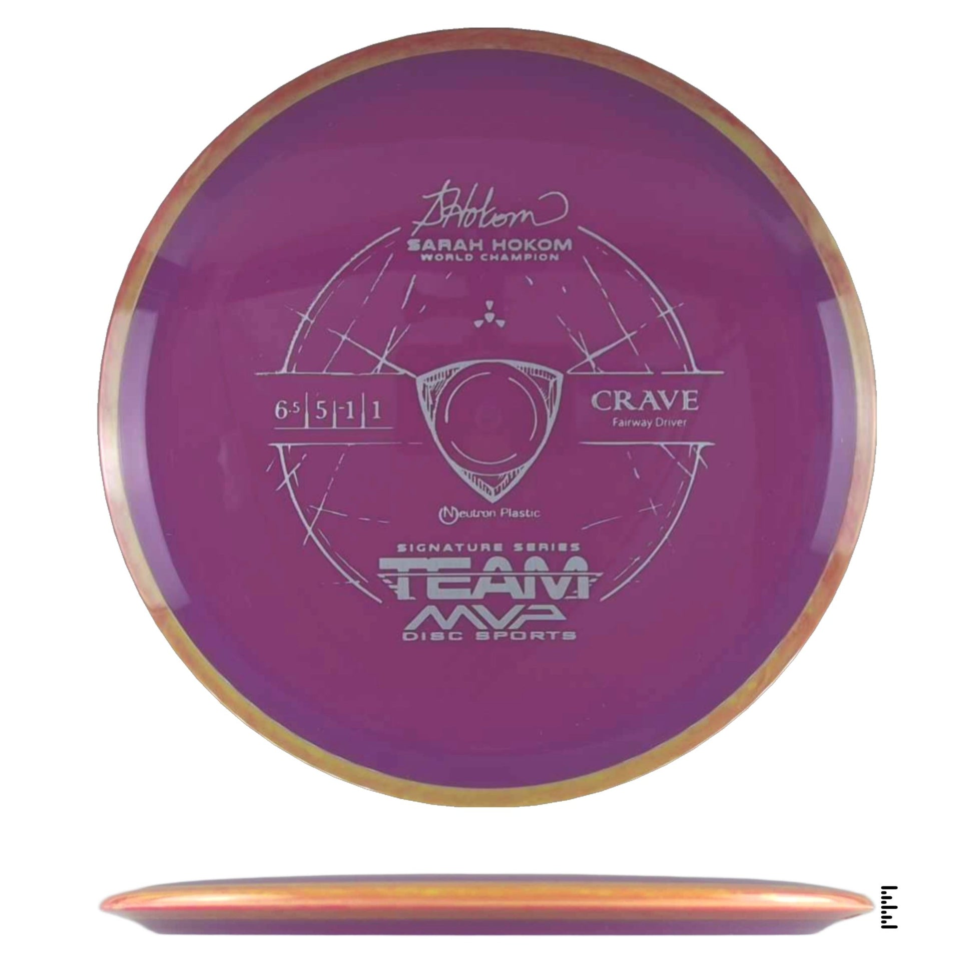 Axiom Discs Neutron Crave Sarah Hokom Signature Edition - Violet / Dark Orange - Powergrip USA