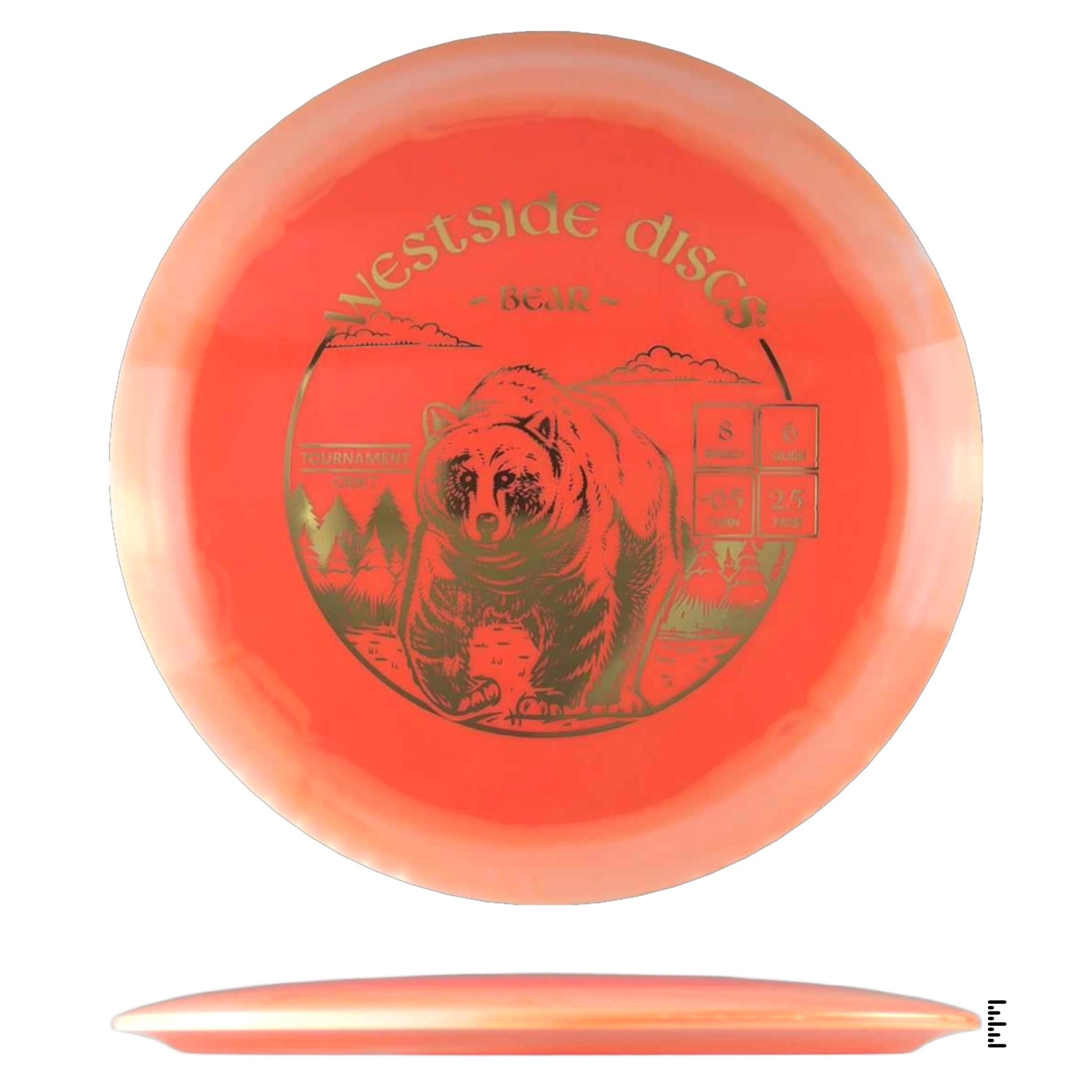 Westside Discs Tournament Orbit Bear - Orange - Powergrip USA