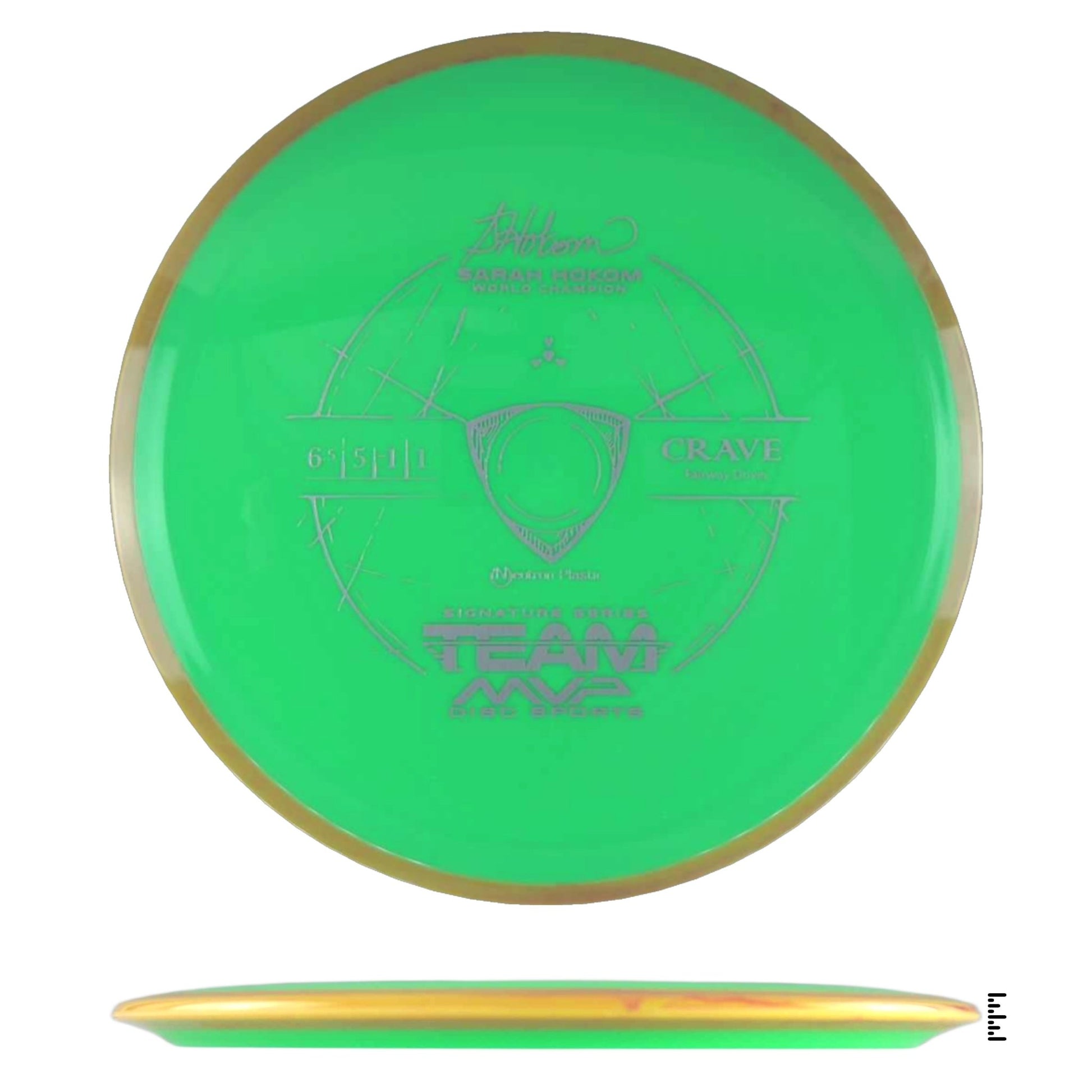 Axiom Discs Neutron Crave Sarah Hokom Signature Edition - Green / Light Orange - Powergrip USA