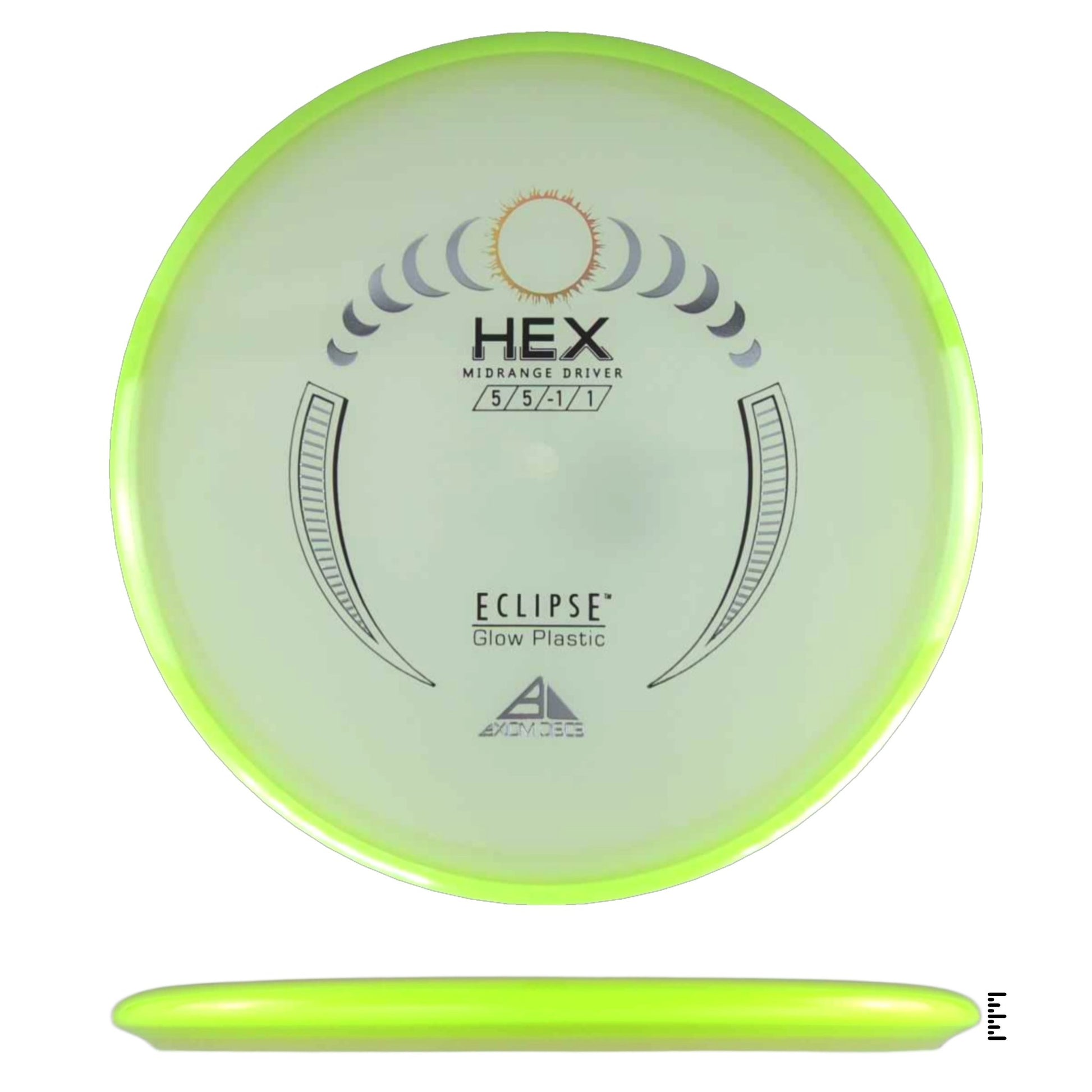 Axiom Discs Eclipse Hex - Fluorescent Yellow - Powergrip USA