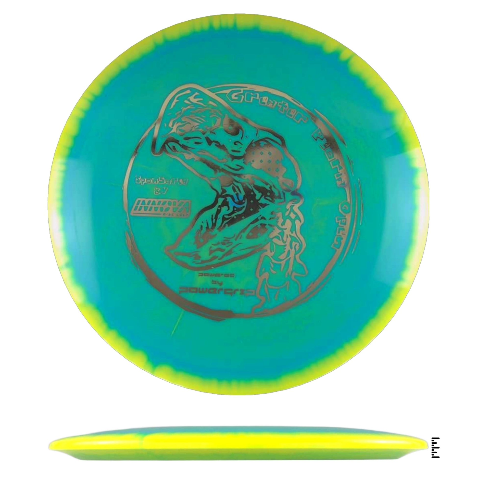 Innova Halo TeeBird3 - 2024 Greater Peoria Open - Turquoise / Yellow - Powergrip USA