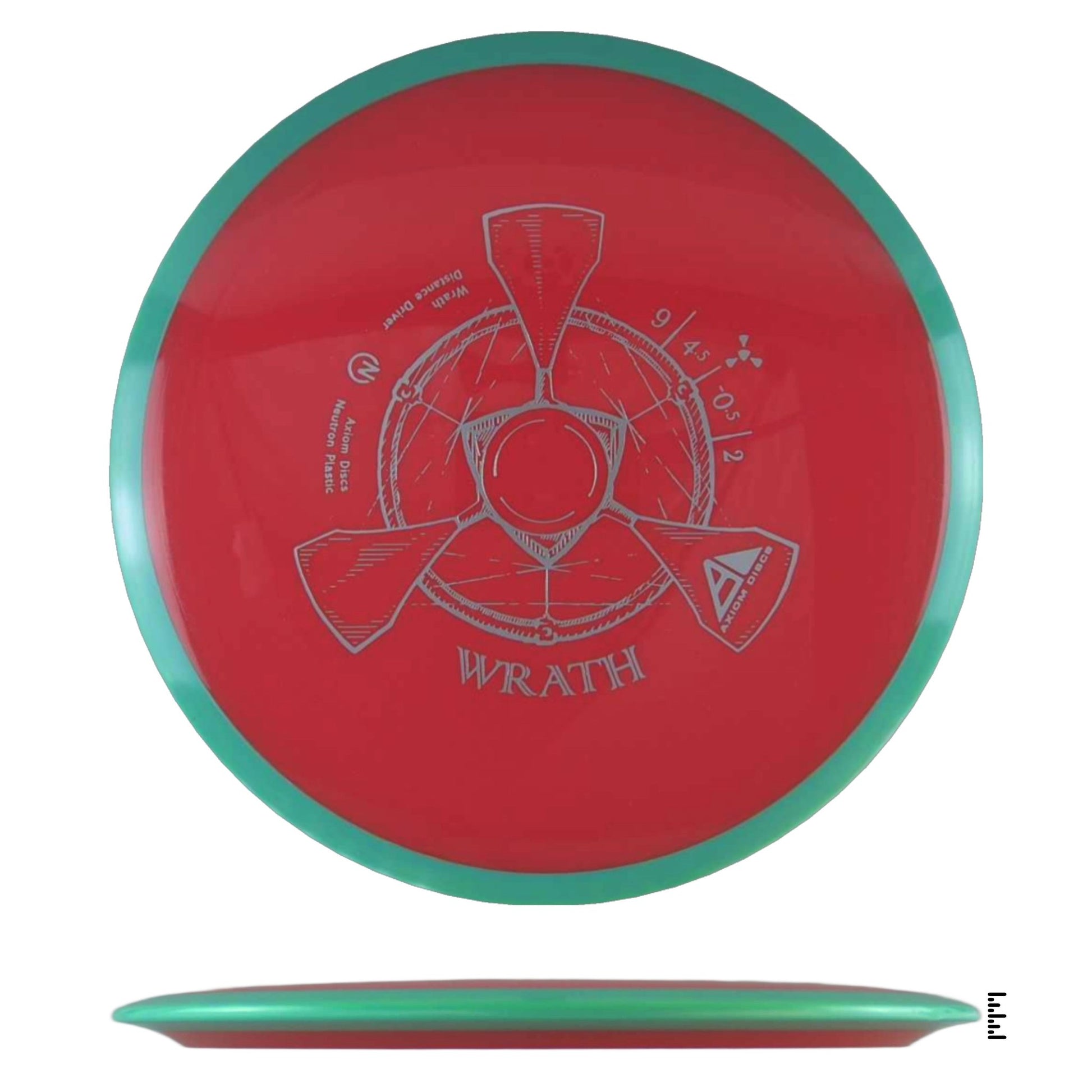 Axiom Discs Neutron Wrath - Dark Orange / Turquoise - Powergrip USA