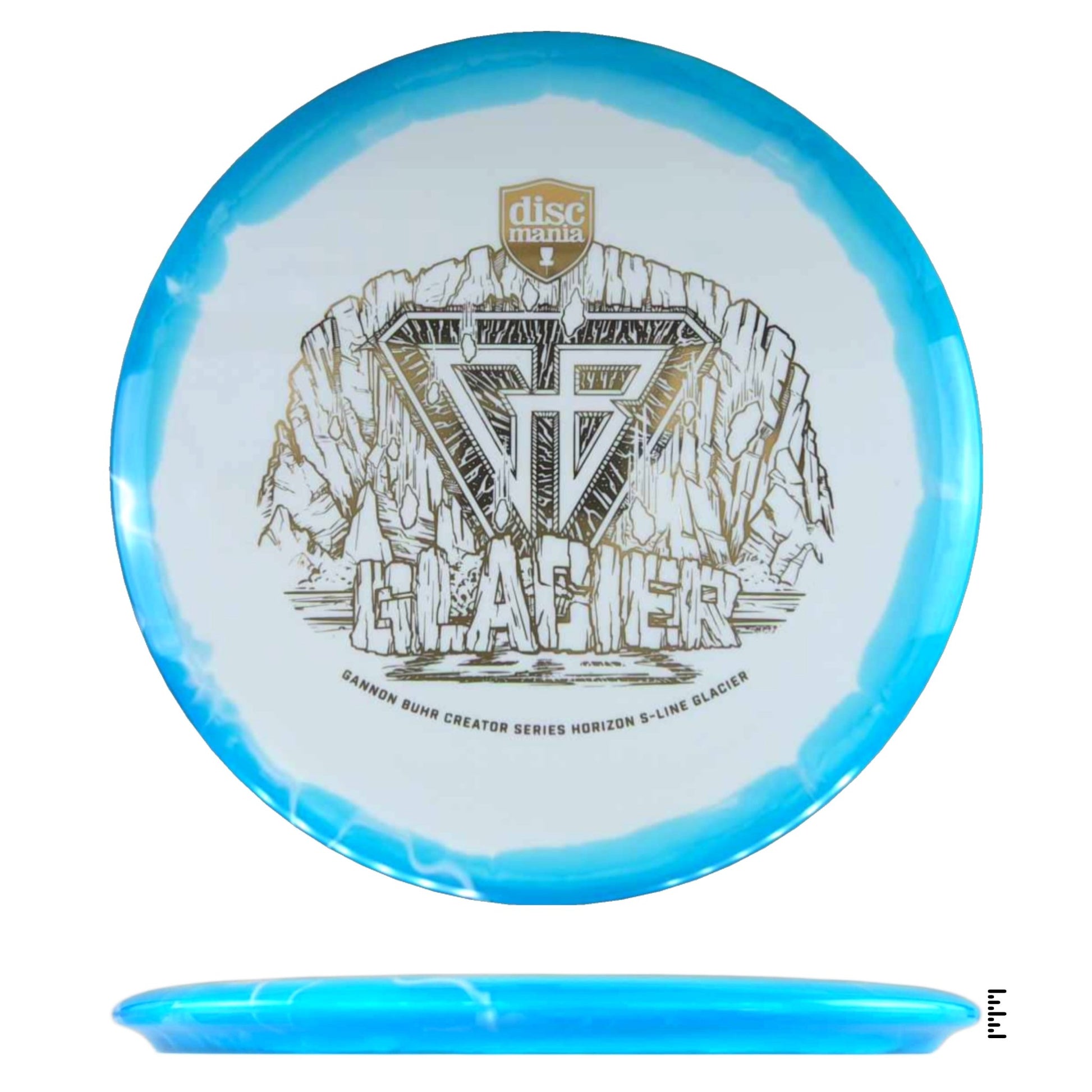 Discmania Horizon S - Line Glacier Gannon Buhr Creator Series - White / Blue - Powergrip USA
