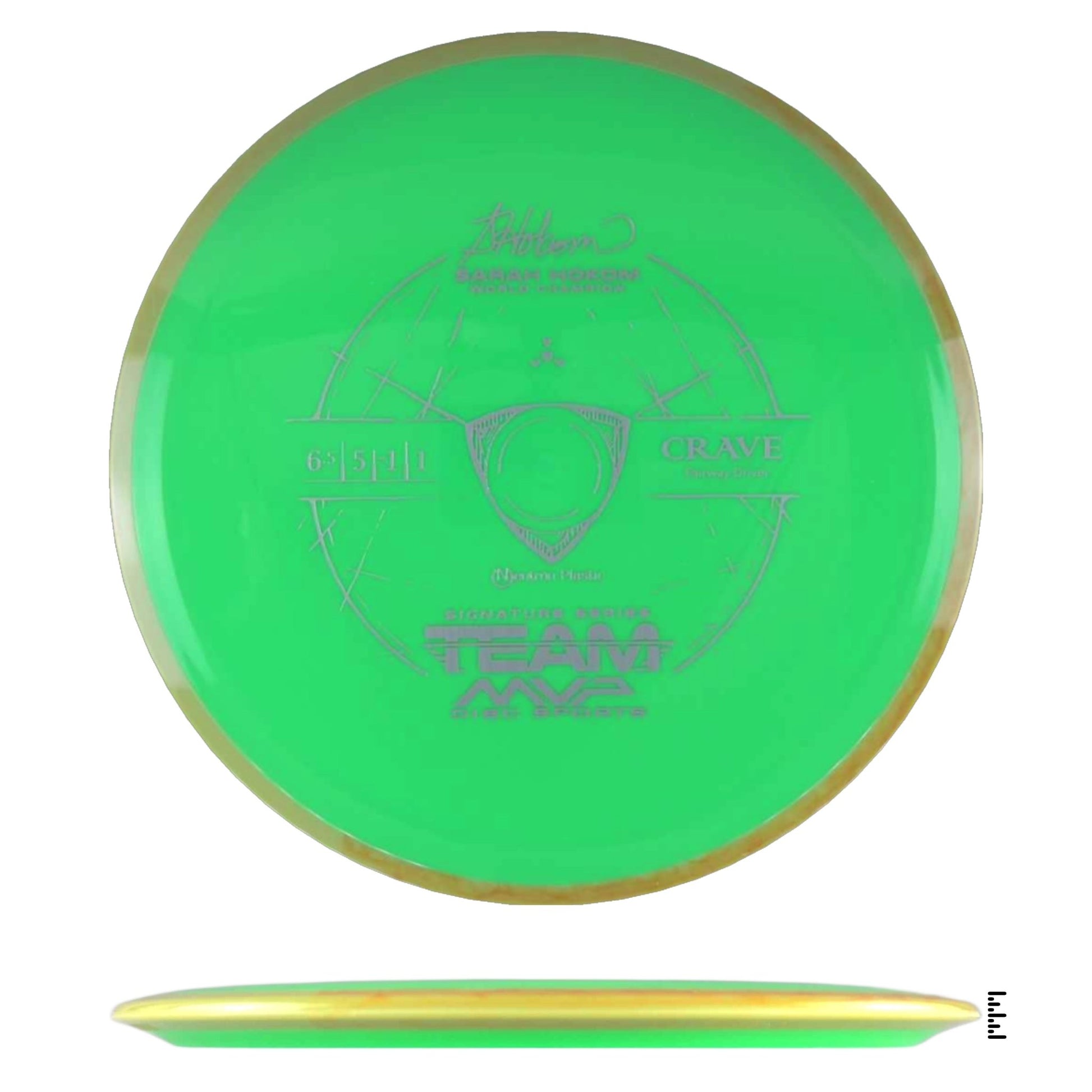 Axiom Discs Neutron Crave Sarah Hokom Signature Edition - Green / Tangerine - Powergrip USA