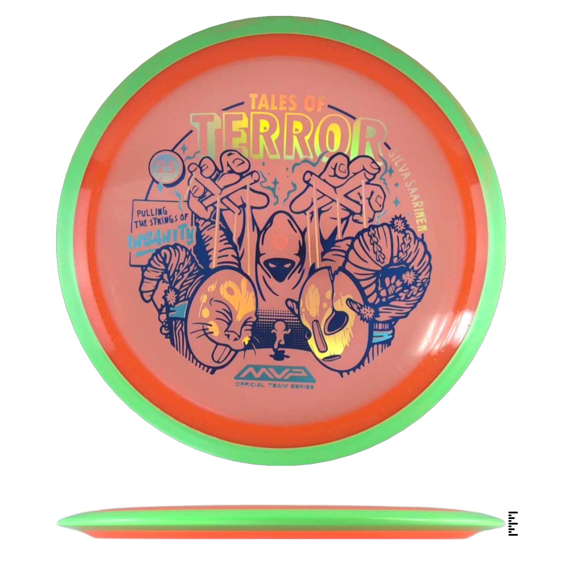 Axiom Discs Particle Proton Insanity - 2025 Halloween Special Edition - Orange / Light Green - Powergrip USA