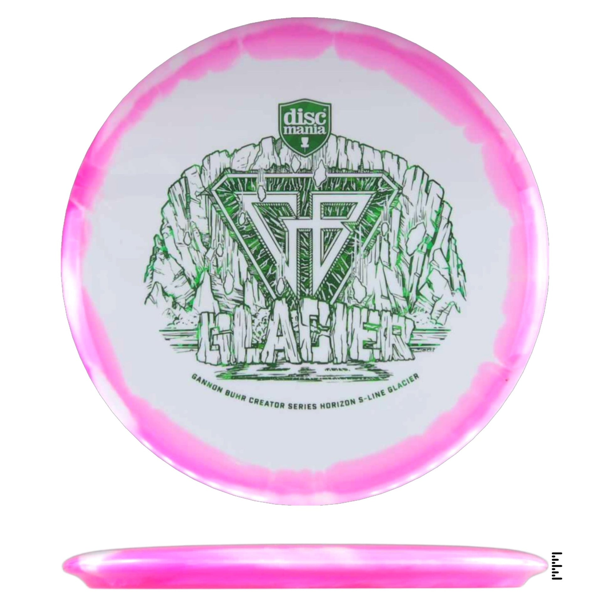 Discmania Horizon S - Line Glacier Gannon Buhr Creator Series - White / Pink - Powergrip USA