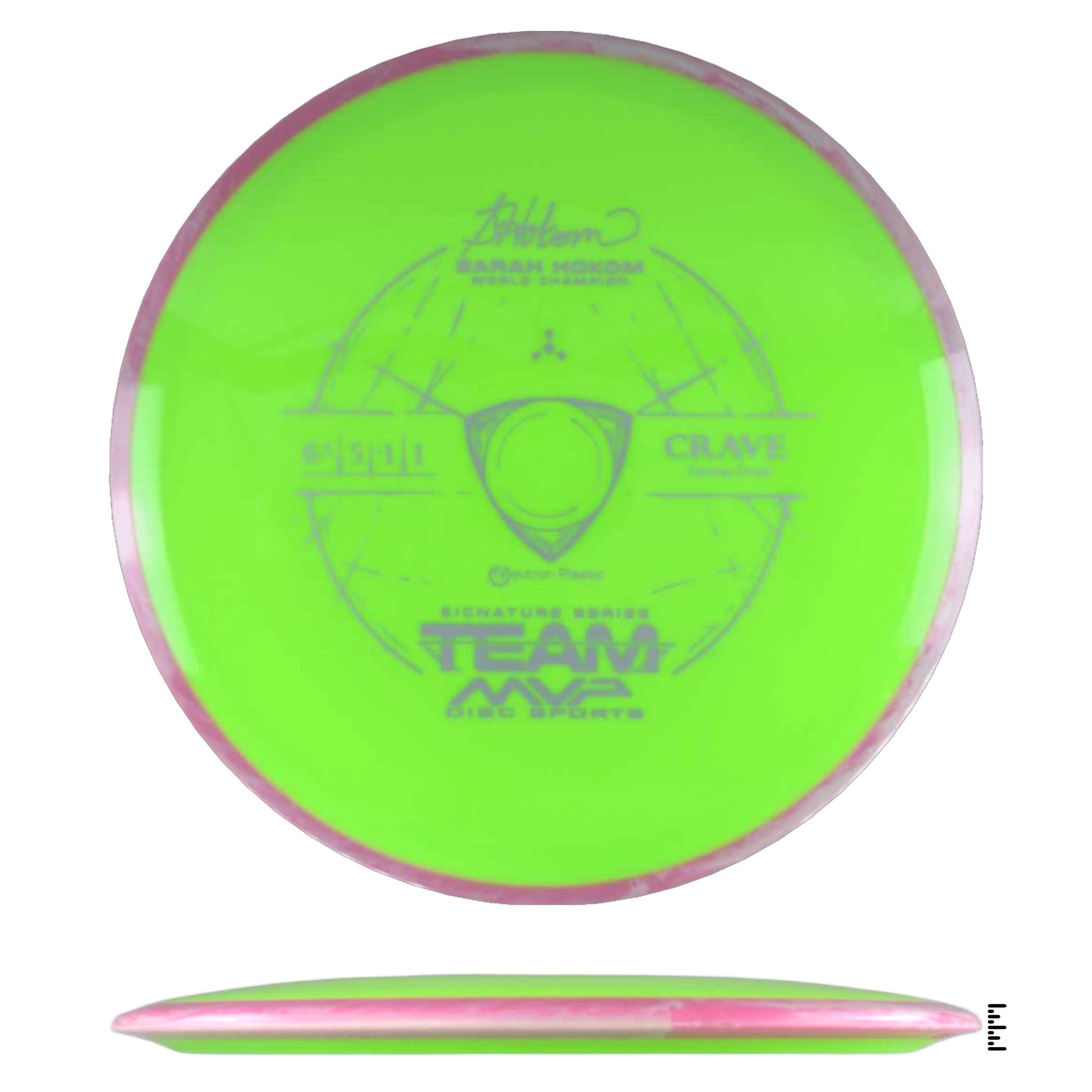 Axiom Discs Neutron Crave Sarah Hokom Signature Edition - Lime / Pink - Powergrip USA