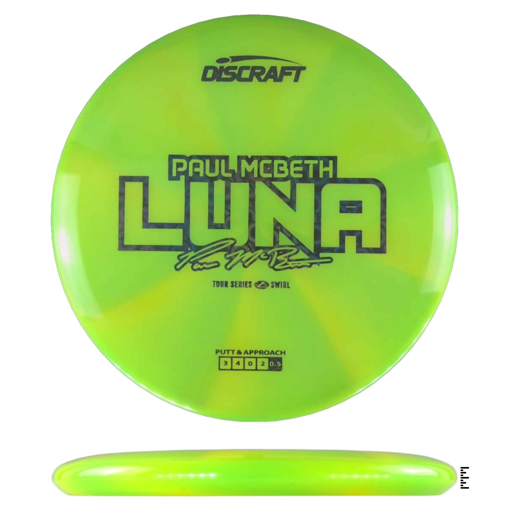 Discraft Z Swirl Luna 2025 Paul McBeth Tour Series - Lime - Powergrip USA