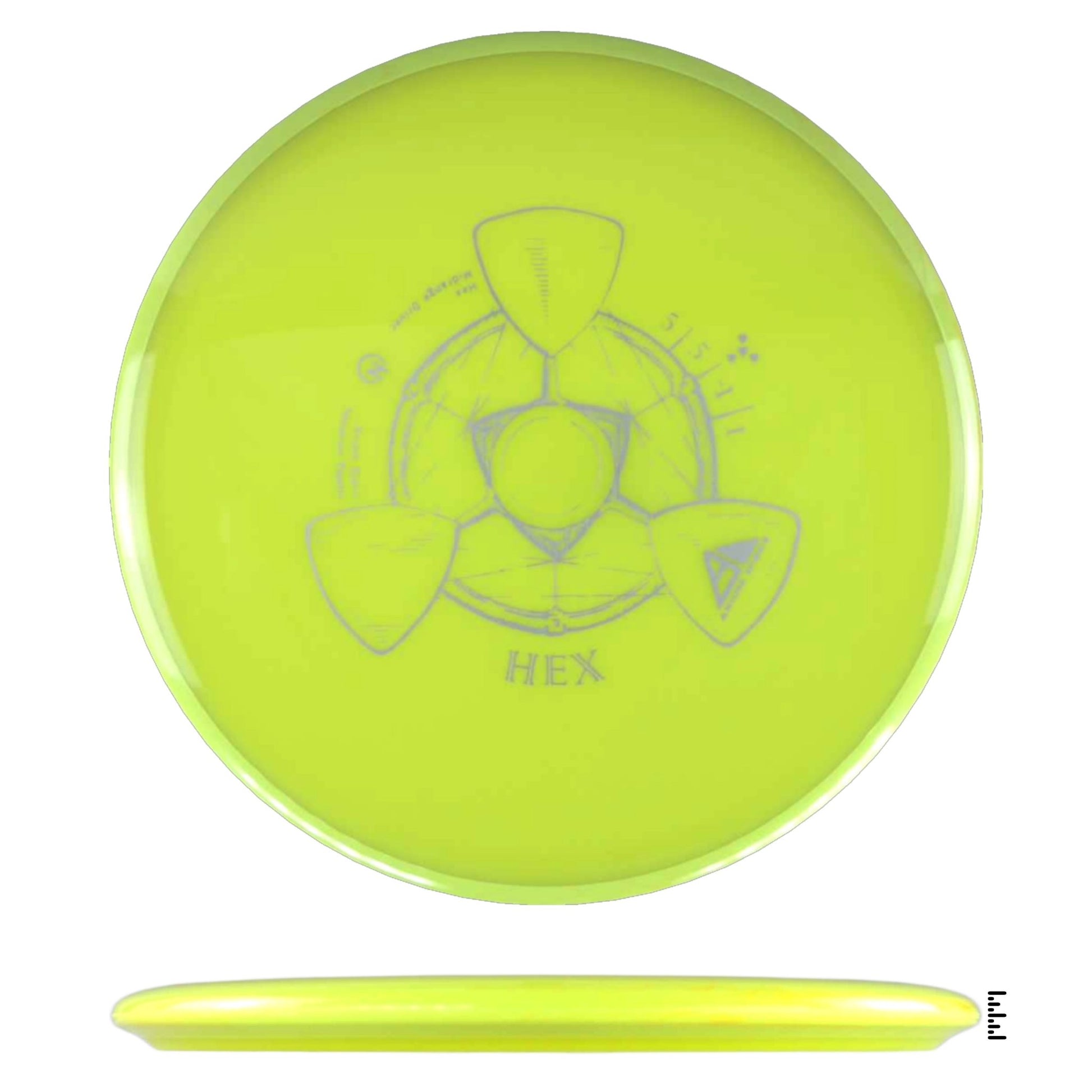 Axiom Discs Neutron Hex - Fluorescent Yellow / Fluorescent Yellow - Powergrip USA