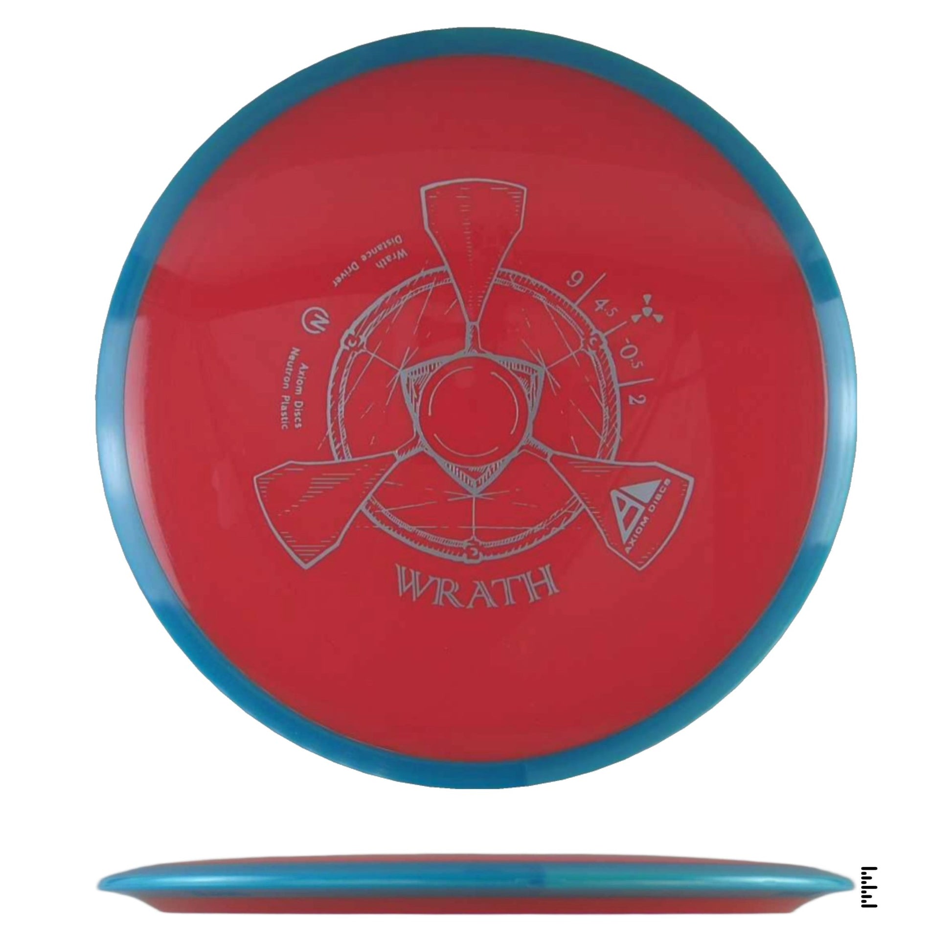 Axiom Discs Neutron Wrath - Dark Orange / Cyan - Powergrip USA
