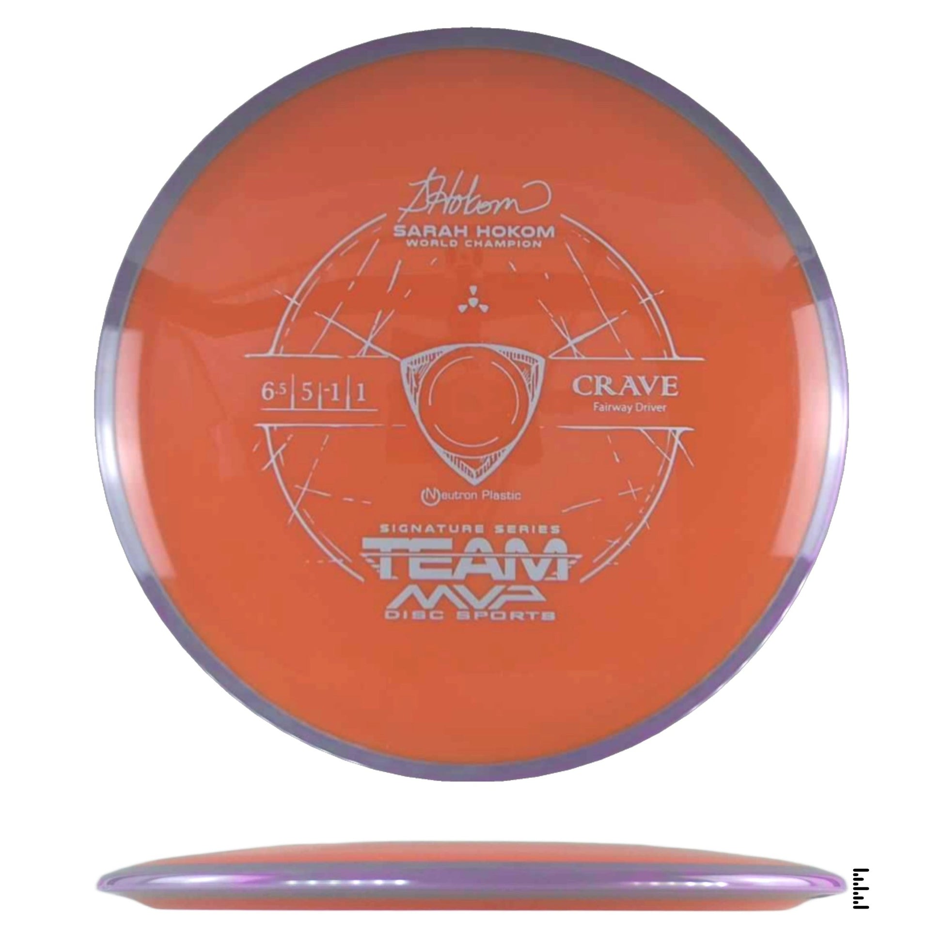 Axiom Discs Neutron Crave Sarah Hokom Signature Edition - Orange / Plum - Powergrip USA