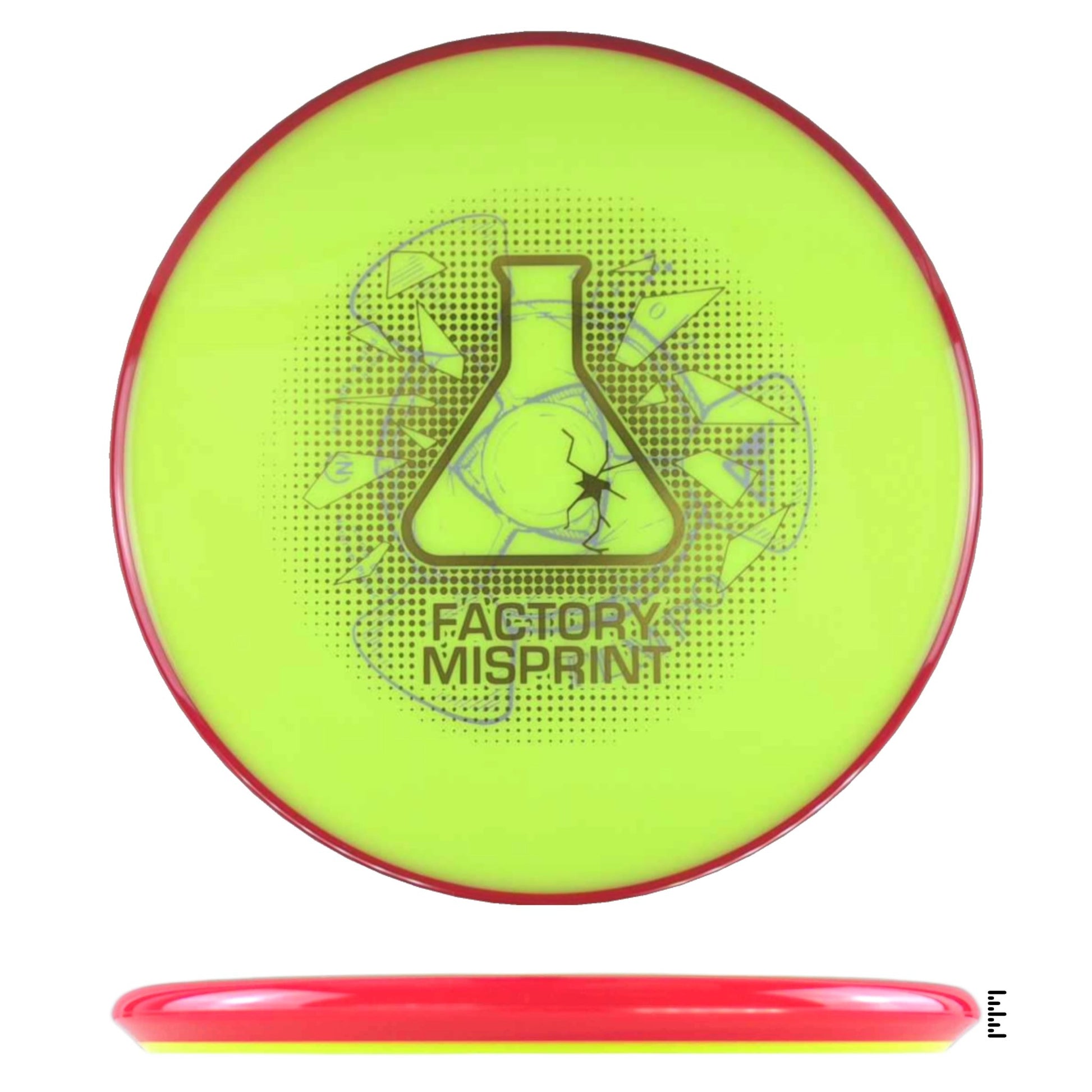 Axiom Discs Neutron Tempo Factory Misprint - Fluorescent Yellow / Red - Powergrip USA