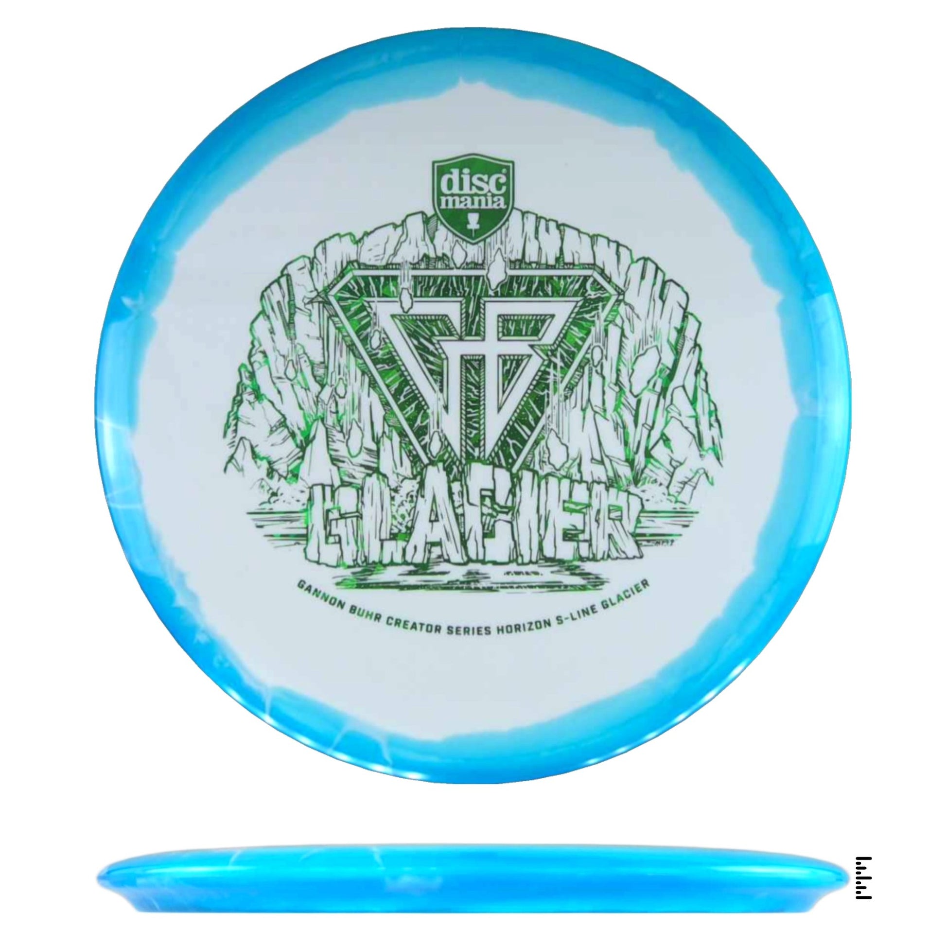 Discmania Horizon S - Line Glacier Gannon Buhr Creator Series - White / Blue - Powergrip USA