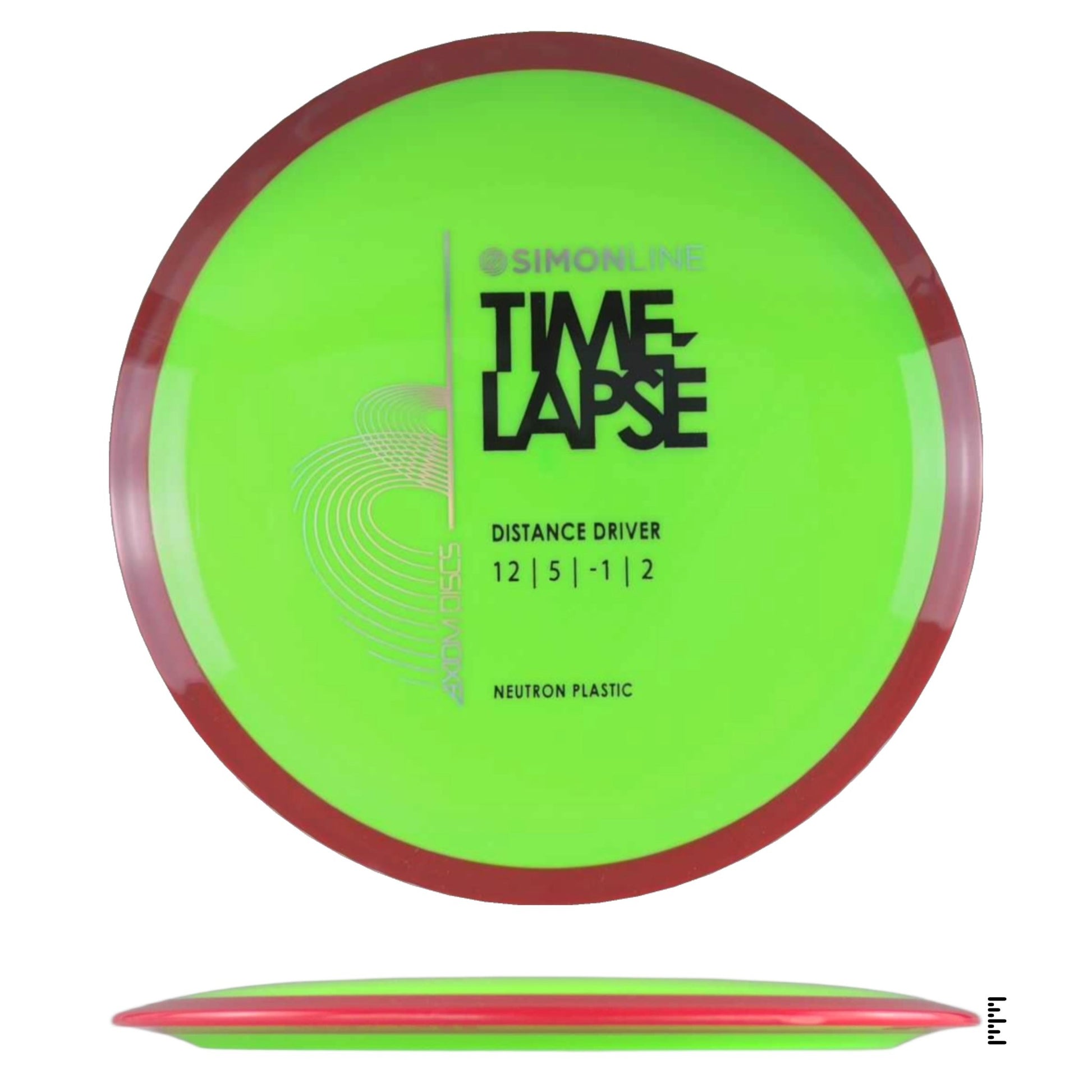 Axiom Discs Simon Line Neutron Time - Lapse - Fluorescent Yellow / Red - Powergrip USA