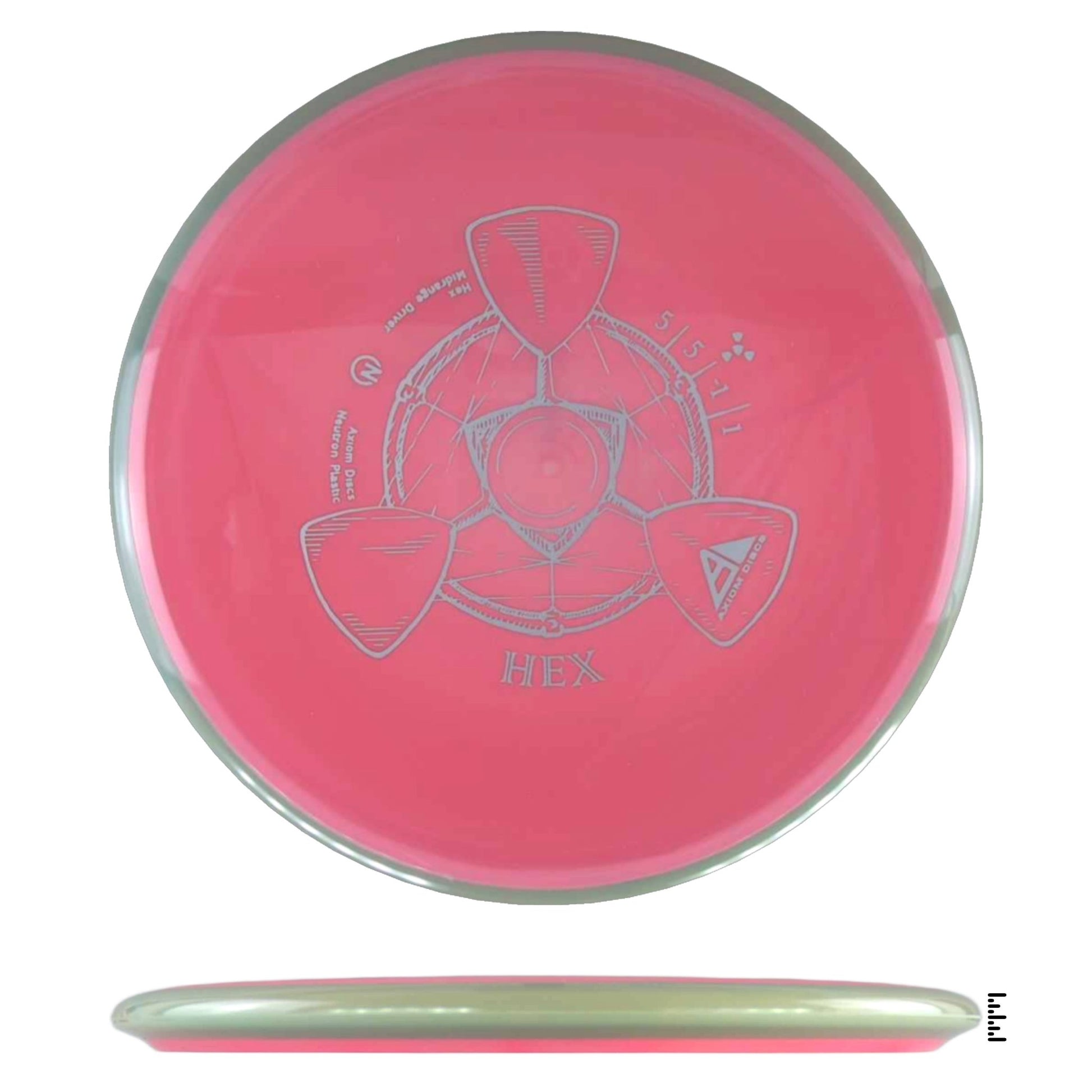 Axiom Discs Neutron Hex - Pink / Moss - Powergrip USA