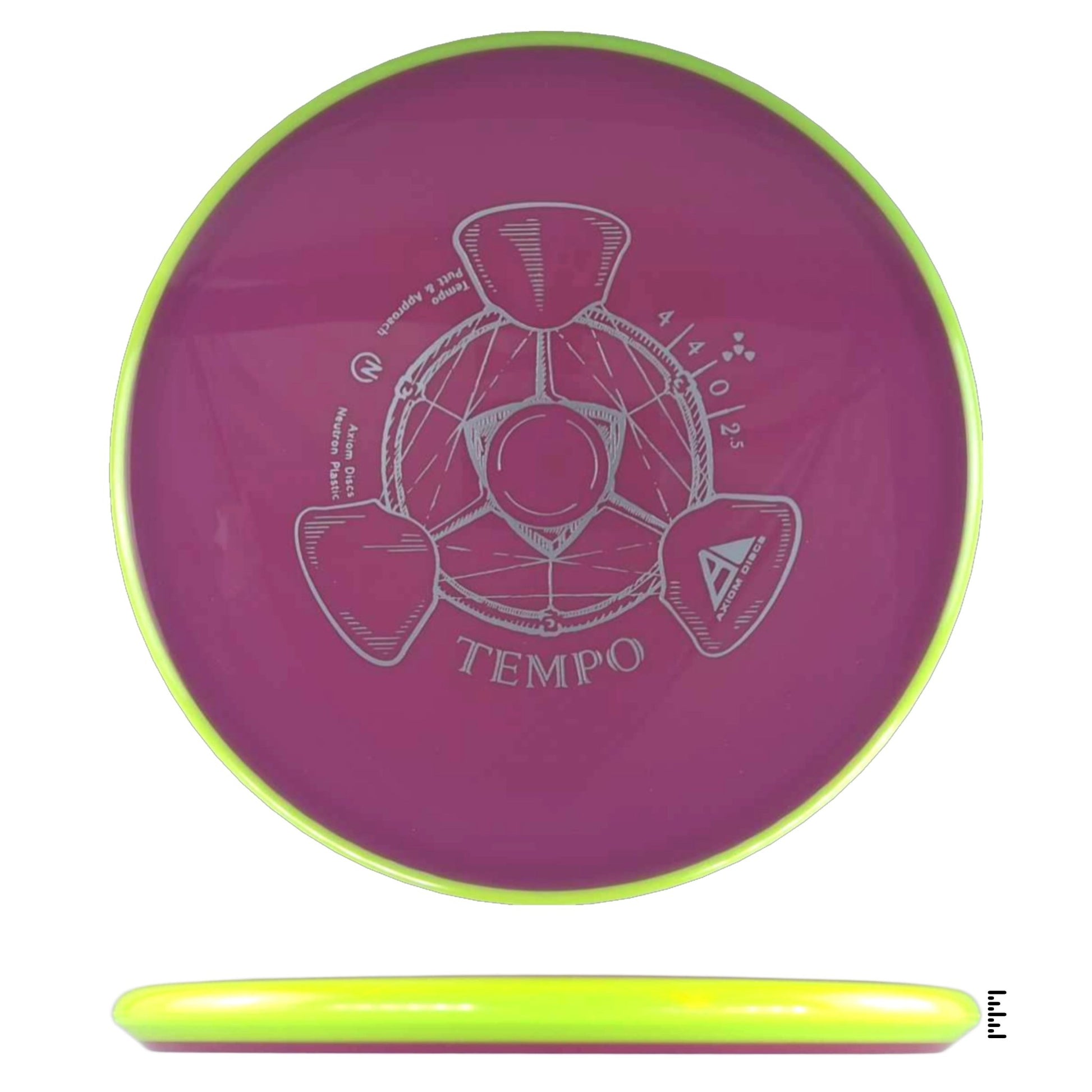 Axiom Discs Neutron Tempo - Violet / Fluorescent Yellow - Powergrip USA