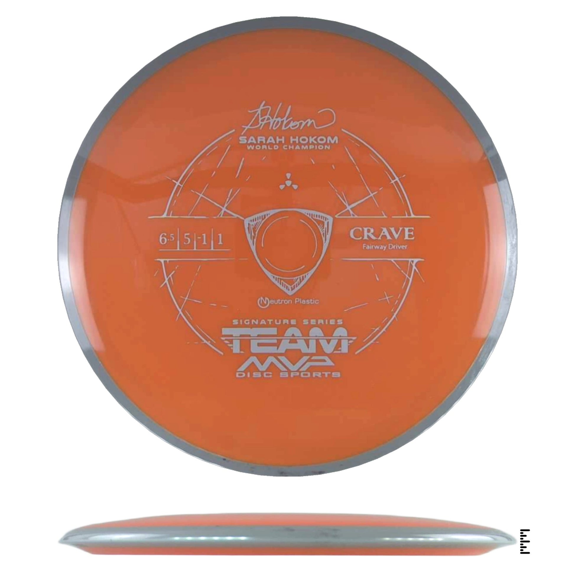 Axiom Discs Neutron Crave Sarah Hokom Signature Edition - Orange / Gray - Powergrip USA