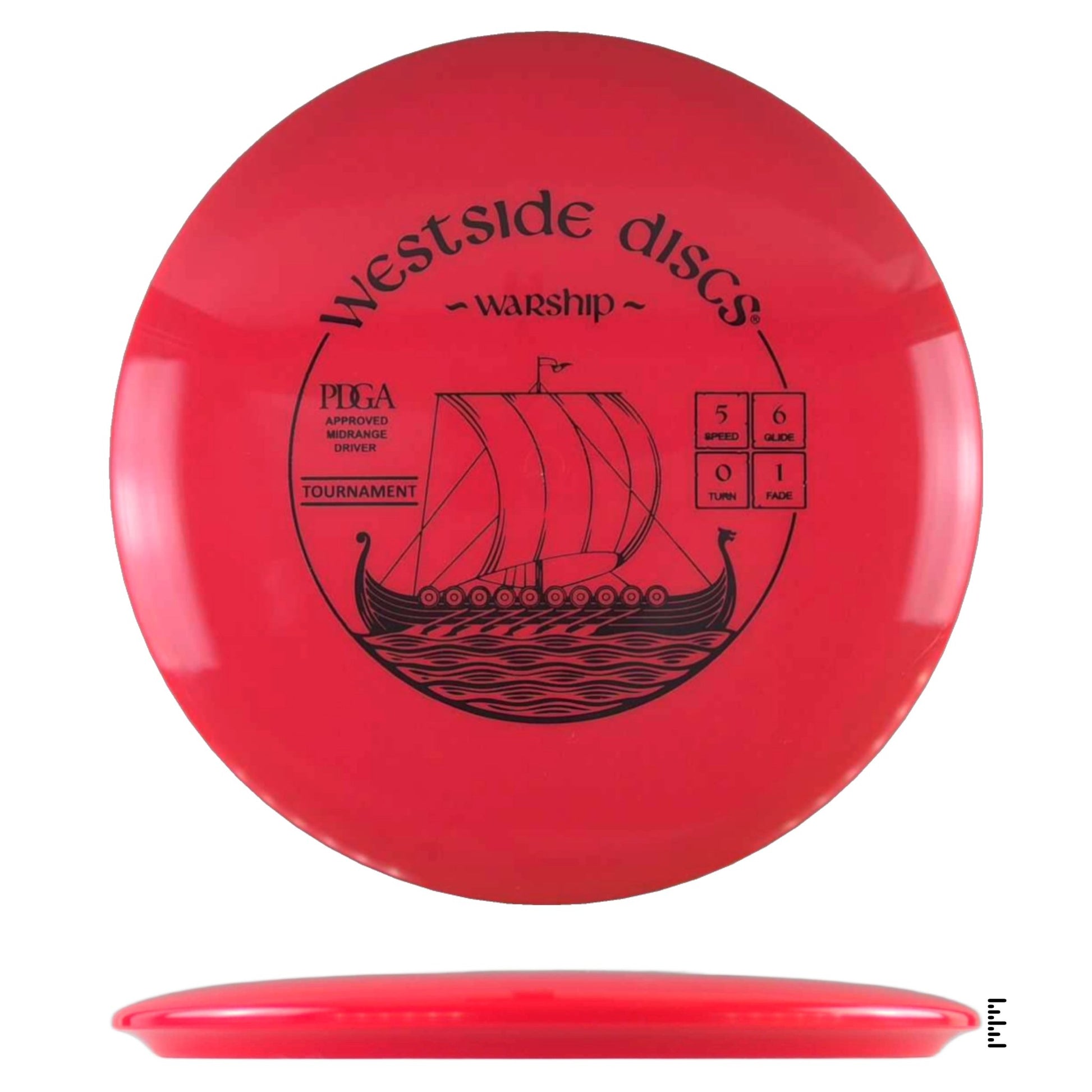Westside Discs Tournament Warship - Red - Powergrip USA