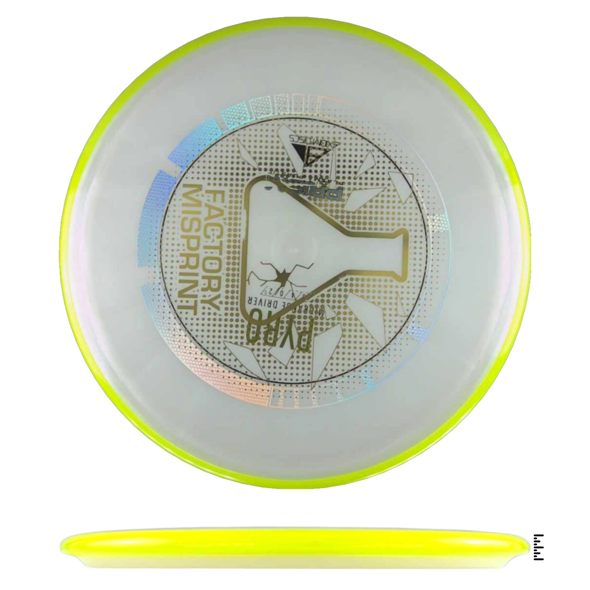Axiom Discs Prism Plasma Pyro Factory Misprint - White / Lime - Powergrip USA