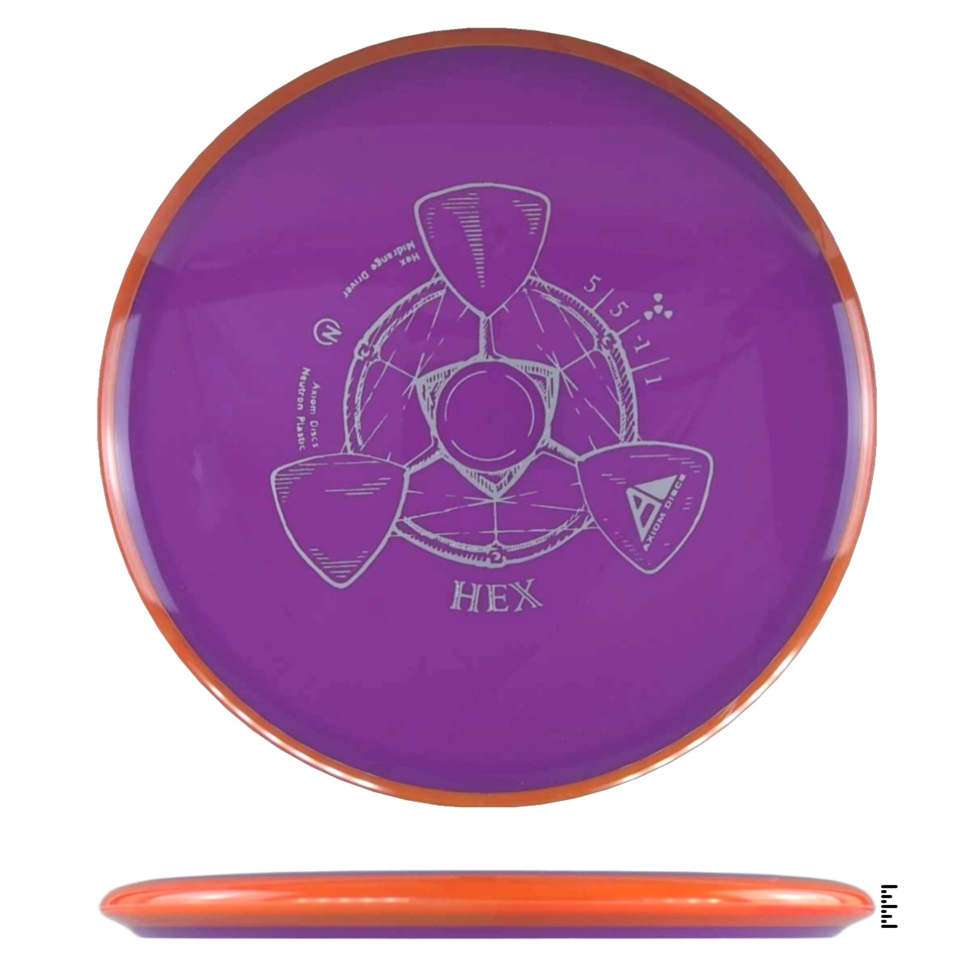Axiom Discs Neutron Hex - Violet / Orange - Powergrip USA