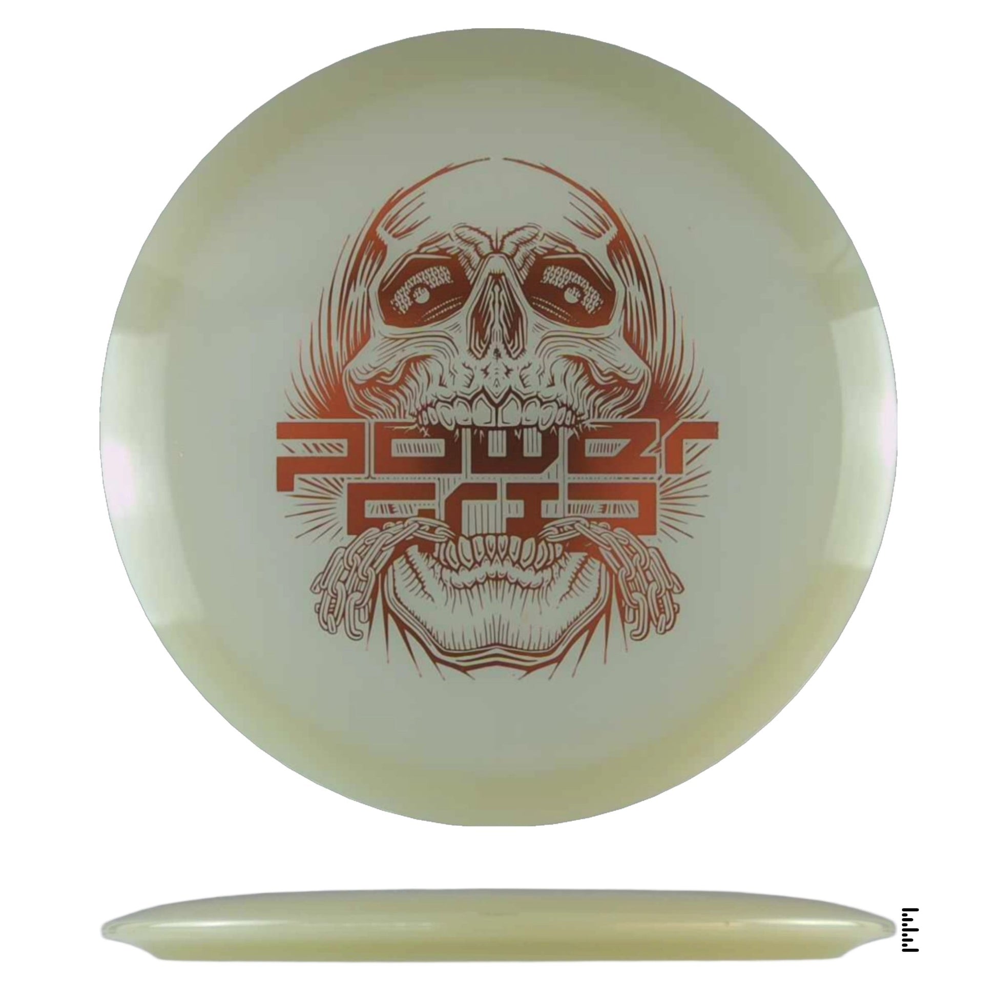 Climo Disc Golf 5x Glow Streak - Skull Stamp - Glow - Powergrip USA