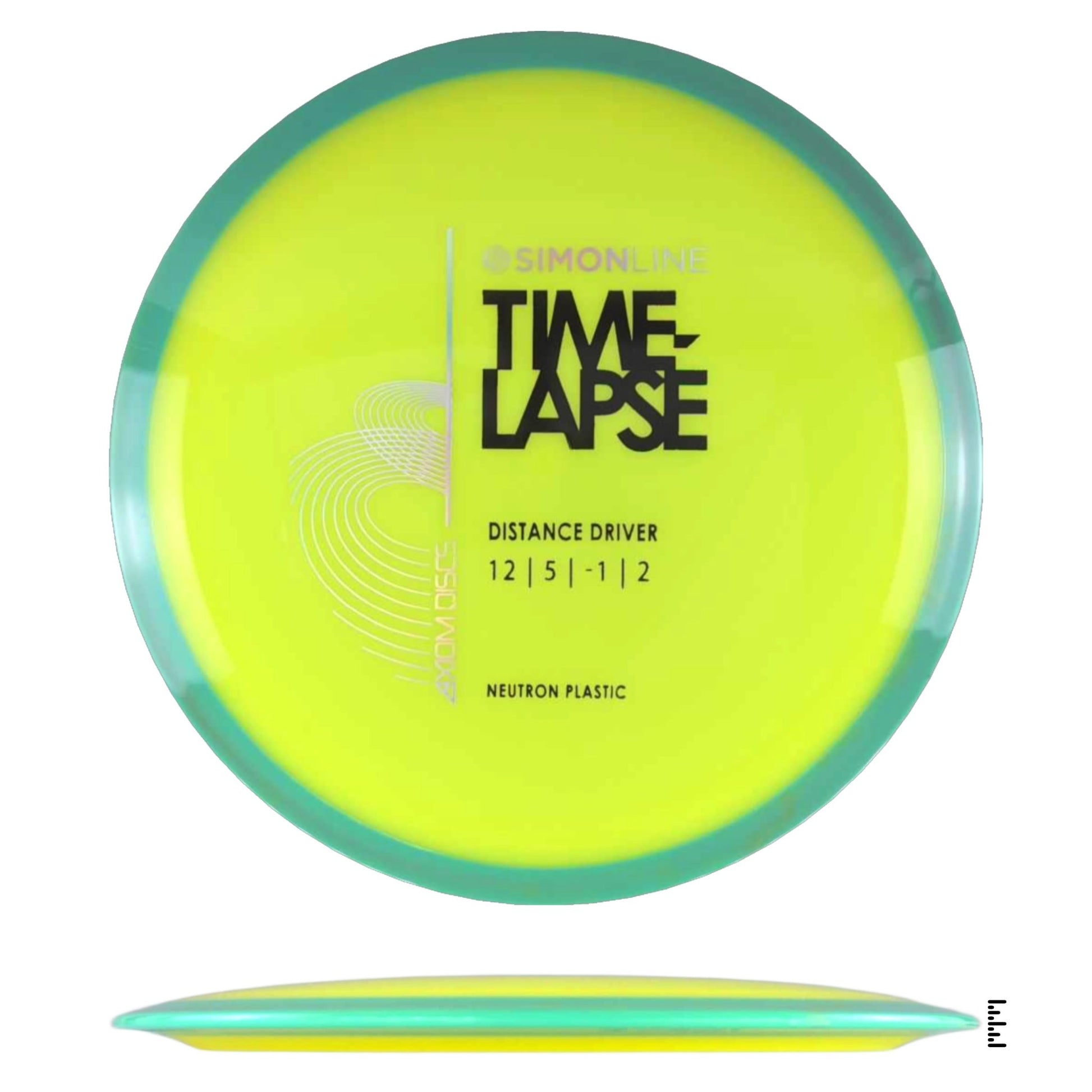 Axiom Discs Simon Line Neutron Time - Lapse - Yellow / Turquoise - Powergrip USA