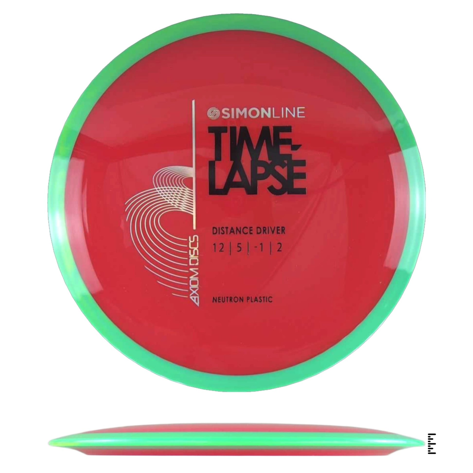 Axiom Discs Simon Line Neutron Time - Lapse - Red / Light Green - Powergrip USA