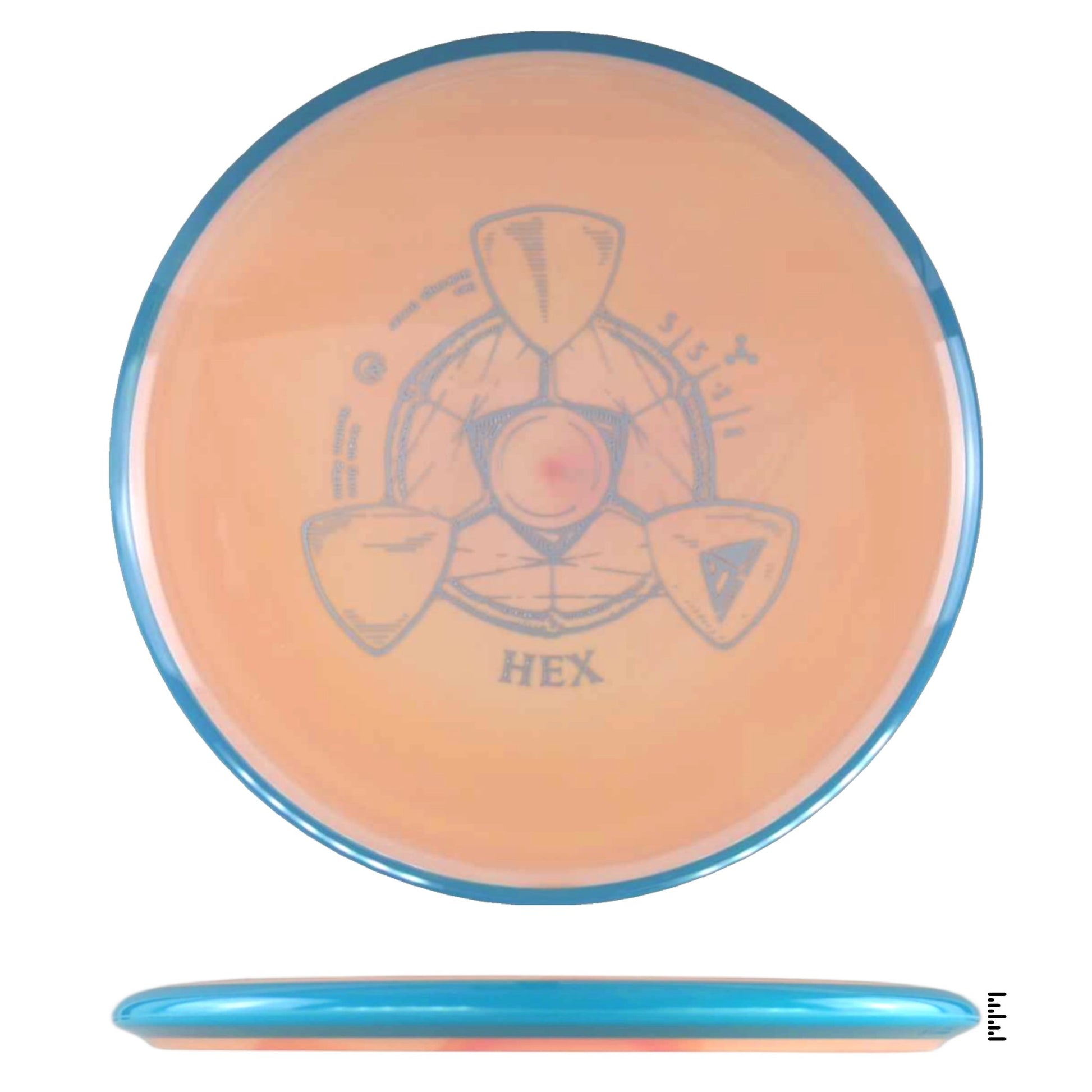 Axiom Discs Neutron Hex - Light Orange / Blue - Powergrip USA