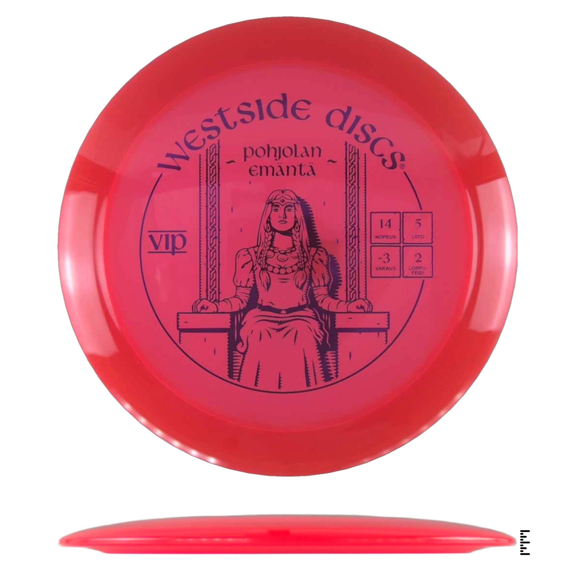 Westside Discs VIP Queen Finnish Stamp - Red - Powergrip USA