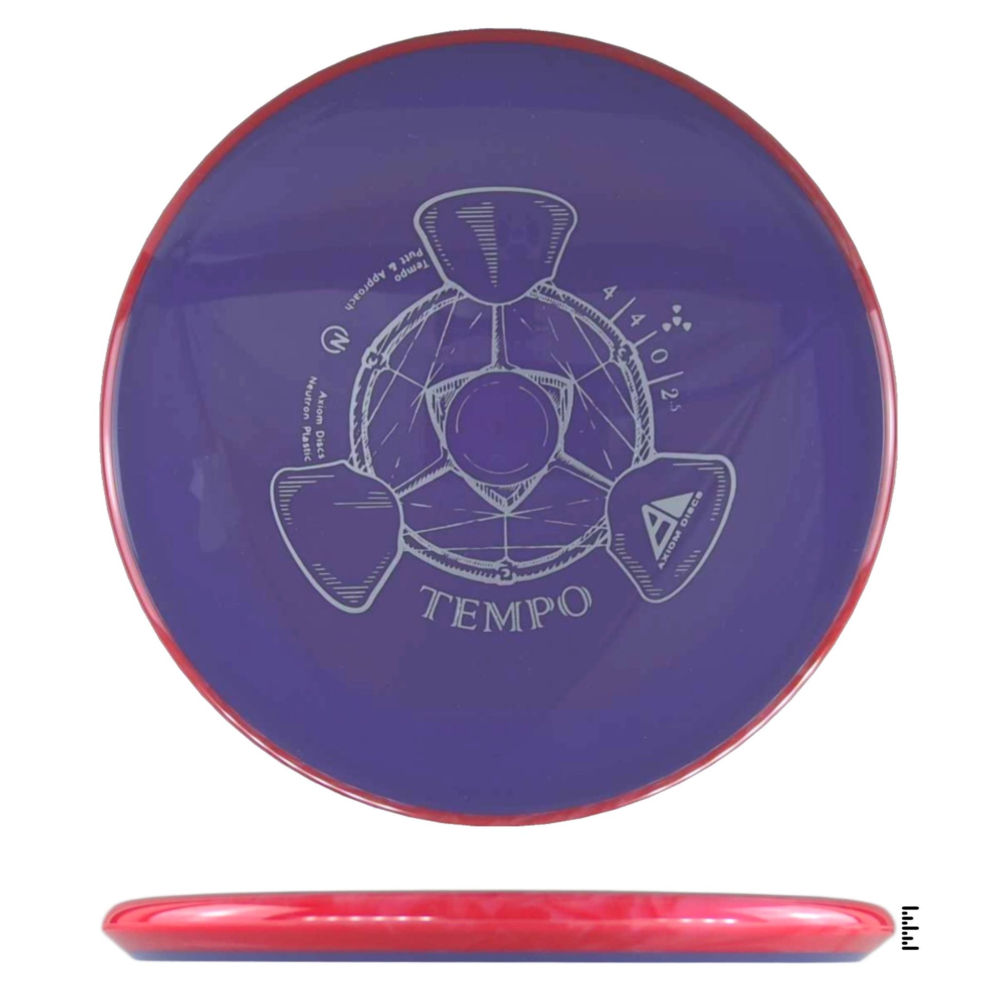 Axiom Discs Neutron Tempo - Dark Plum / Red - Powergrip USA
