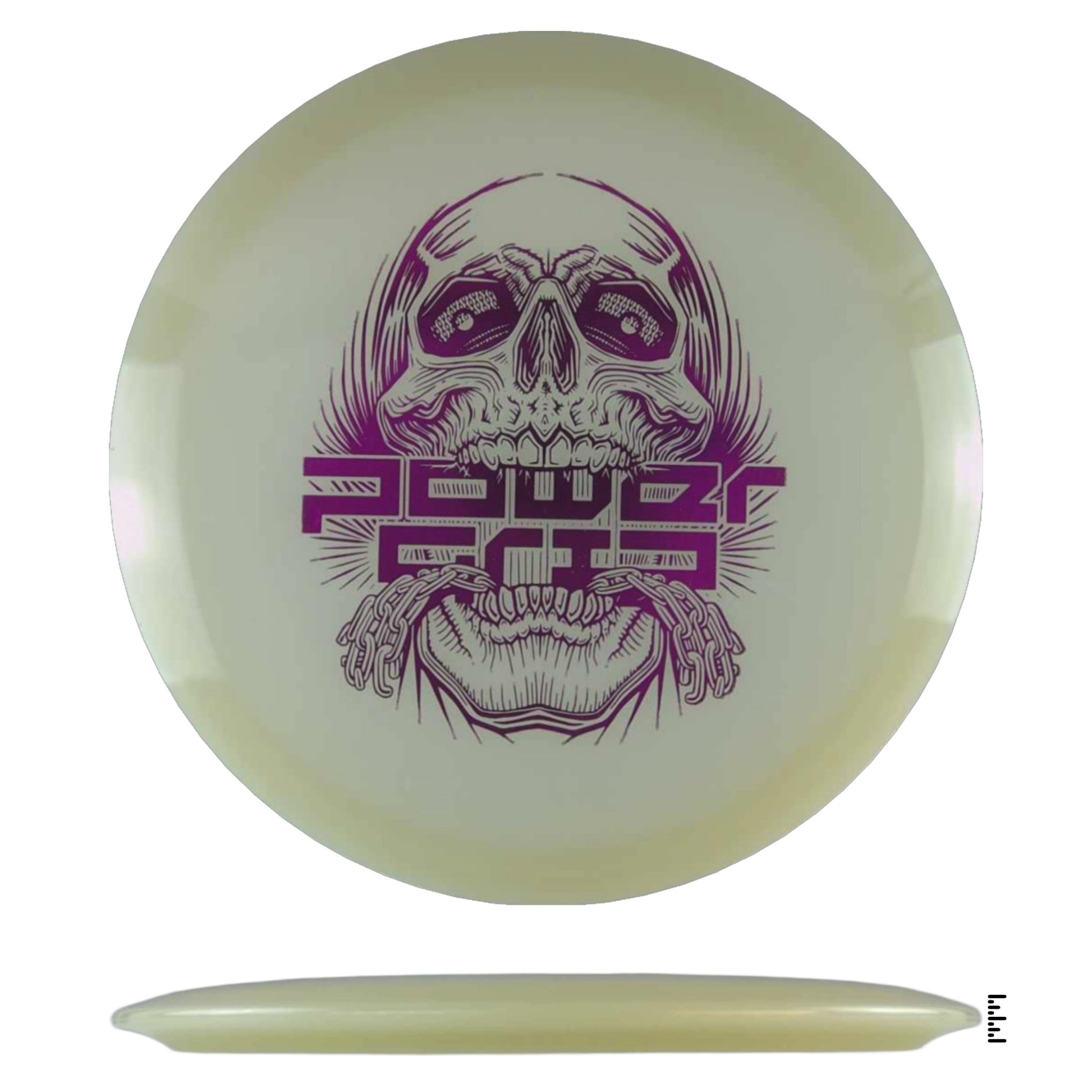 Climo Disc Golf 5x Glow Streak - Skull Stamp - Glow - Powergrip USA