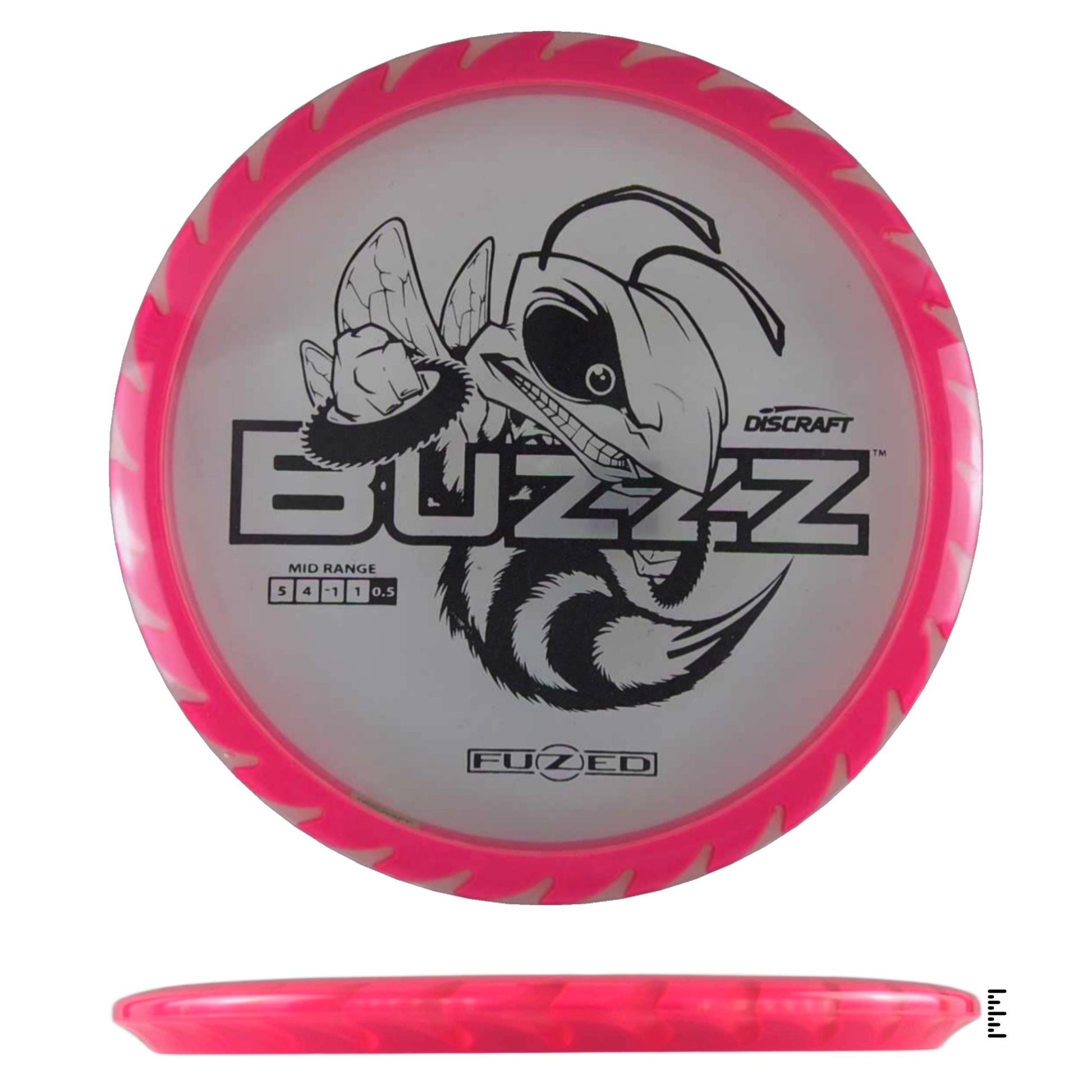 Discraft Fuzed Line Buzzz Saw Pattern (Buzzzsaw) - Clear / Pink - Powergrip USA