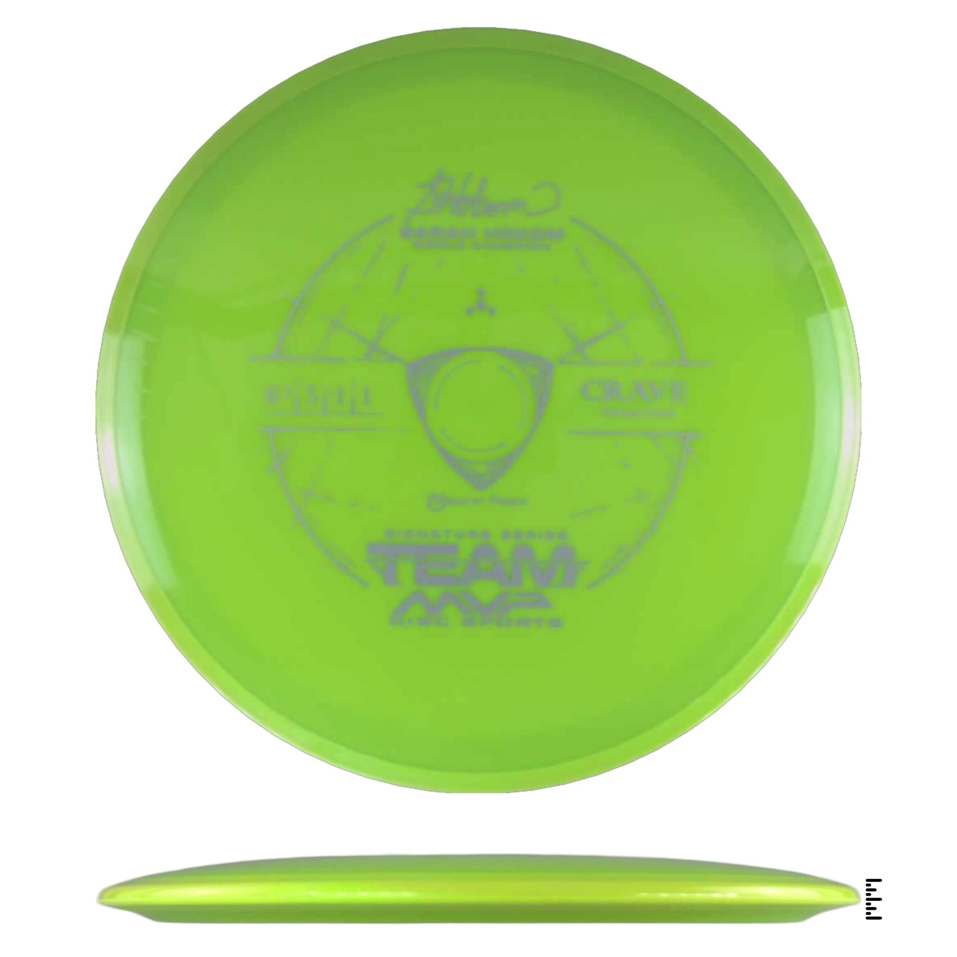 Axiom Discs Neutron Crave Sarah Hokom Signature Edition - Lime / Fluorescent Yellow - Powergrip USA
