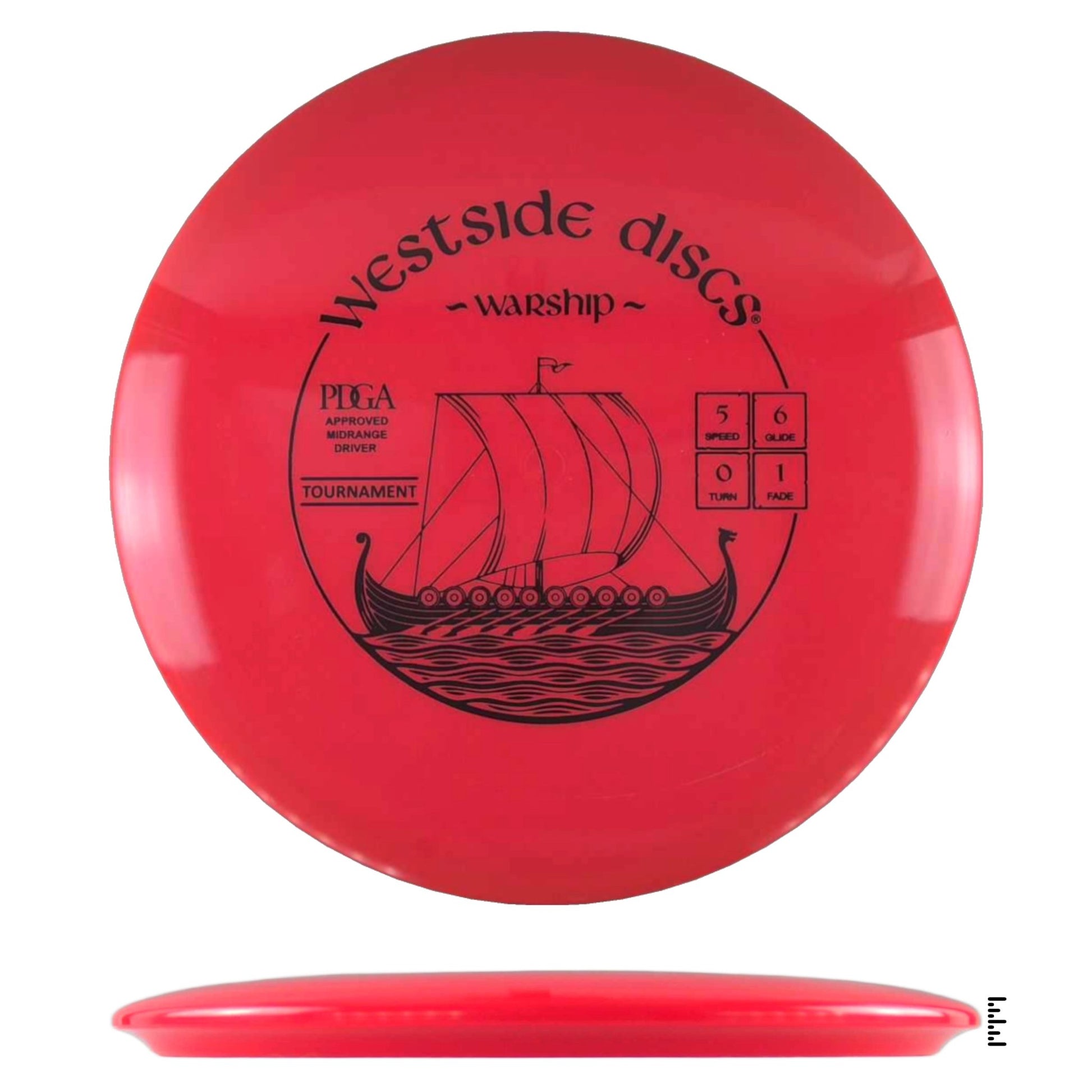 Westside Discs Tournament Warship - Red - Powergrip USA