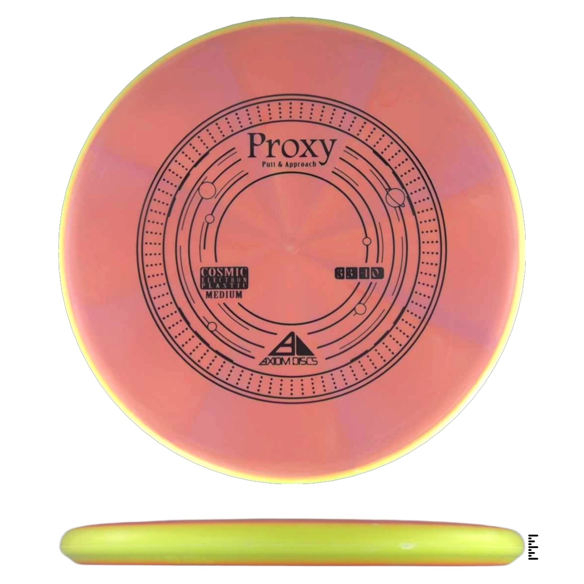 Axiom Discs Cosmic Electron Medium Proxy - Salmon / Yellow - Powergrip USA