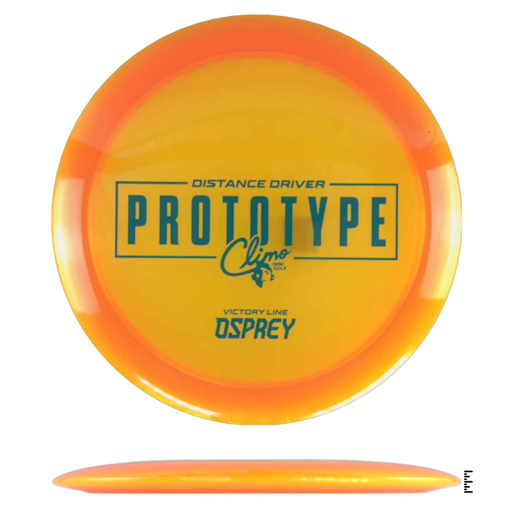 Climo Disc Golf Victory Line Osprey Prototype - Orange - Powergrip USA