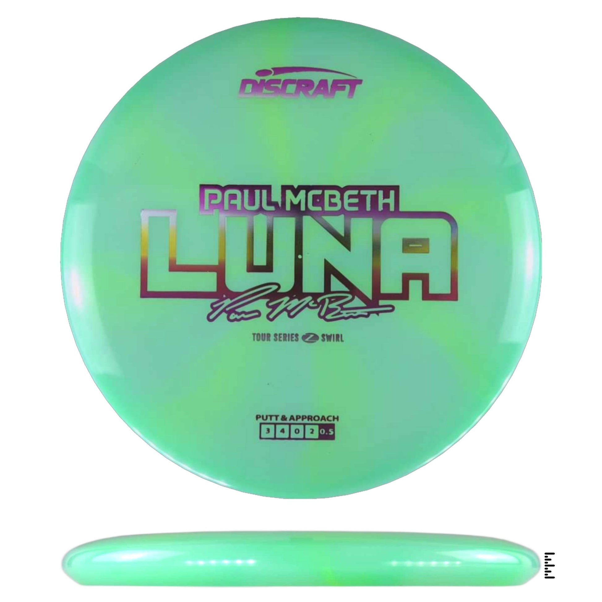 Discraft Z Swirl Luna 2025 Paul McBeth Tour Series - Mint - Powergrip USA