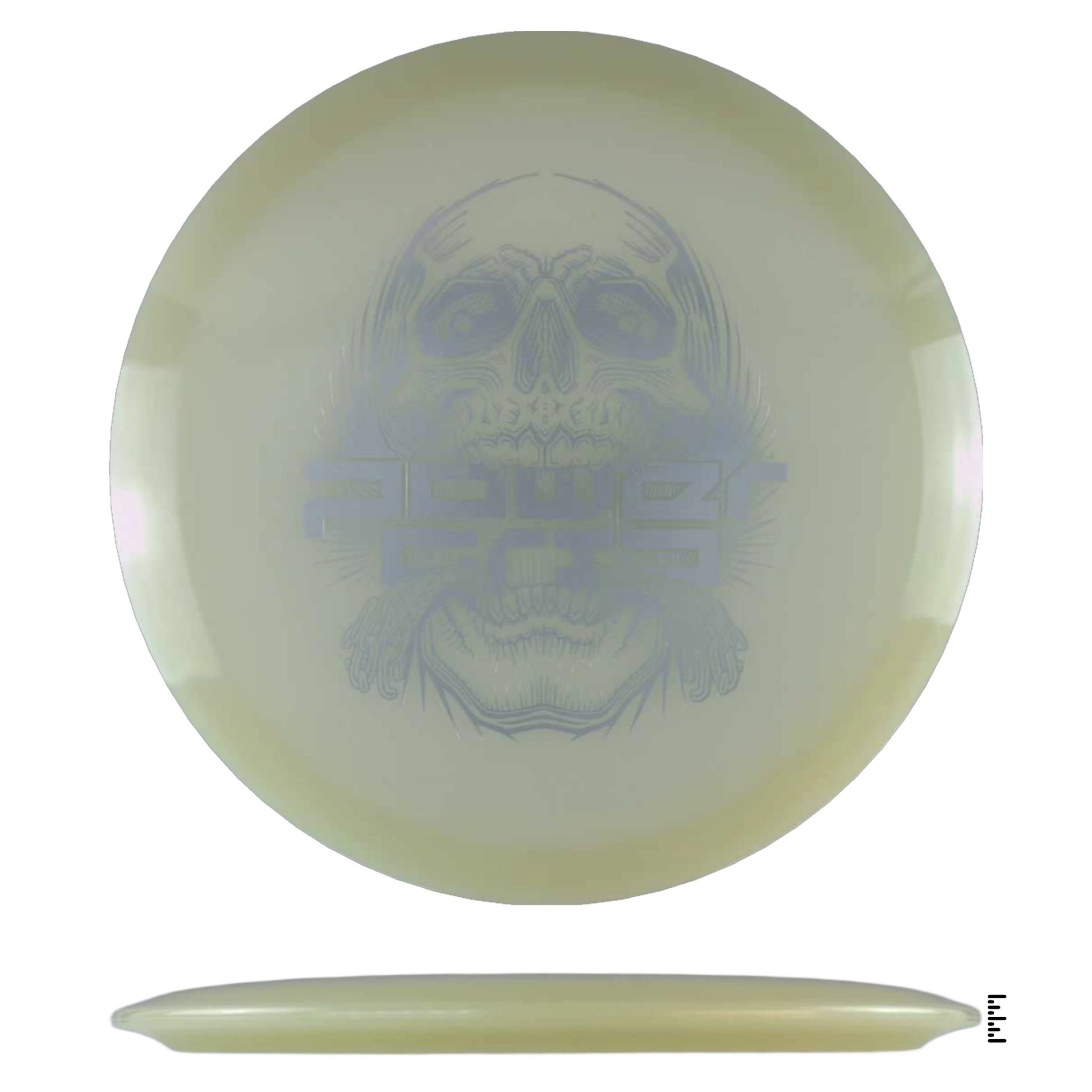 Climo Disc Golf 5x Glow Streak - Skull Stamp - Glow - Powergrip USA