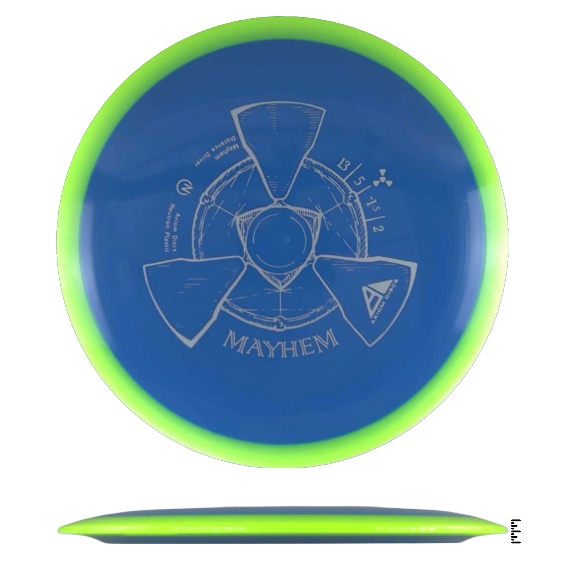 Axiom Discs Neutron Mayhem - Blue / Fluorescent Yellow - Powergrip USA