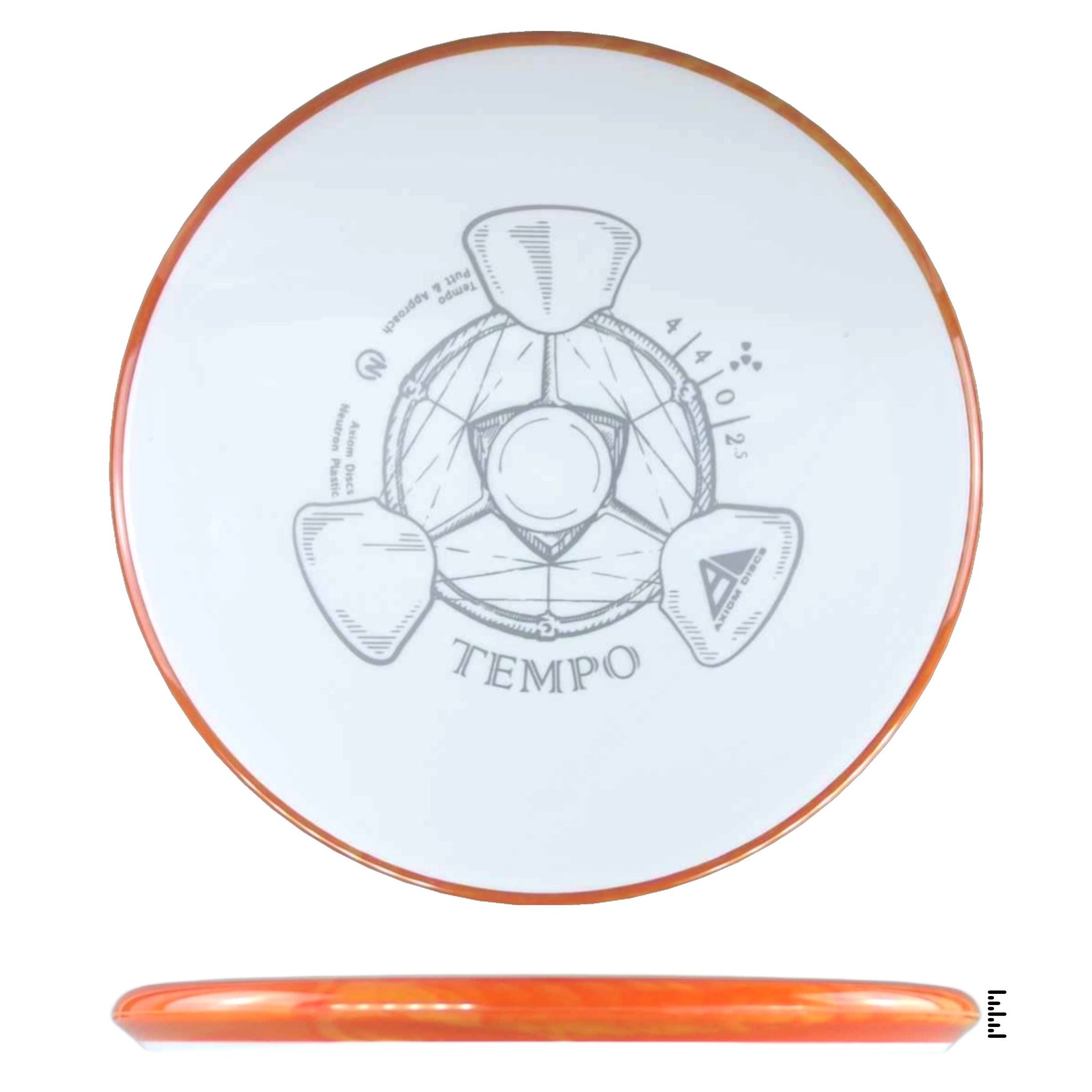 Axiom Discs Neutron Tempo - White / Orange - Powergrip USA
