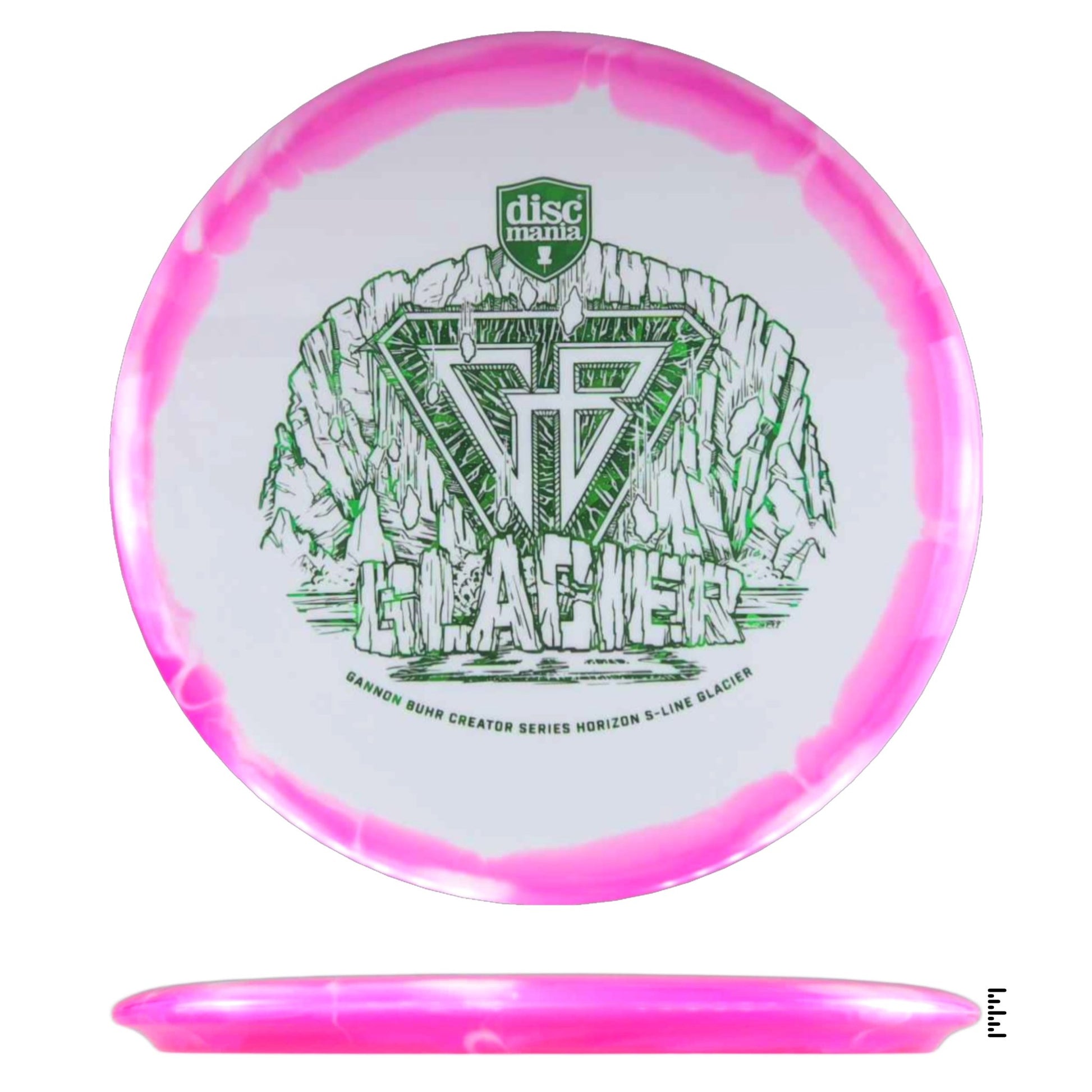 Discmania Horizon S - Line Glacier Gannon Buhr Creator Series - White / Pink - Powergrip USA