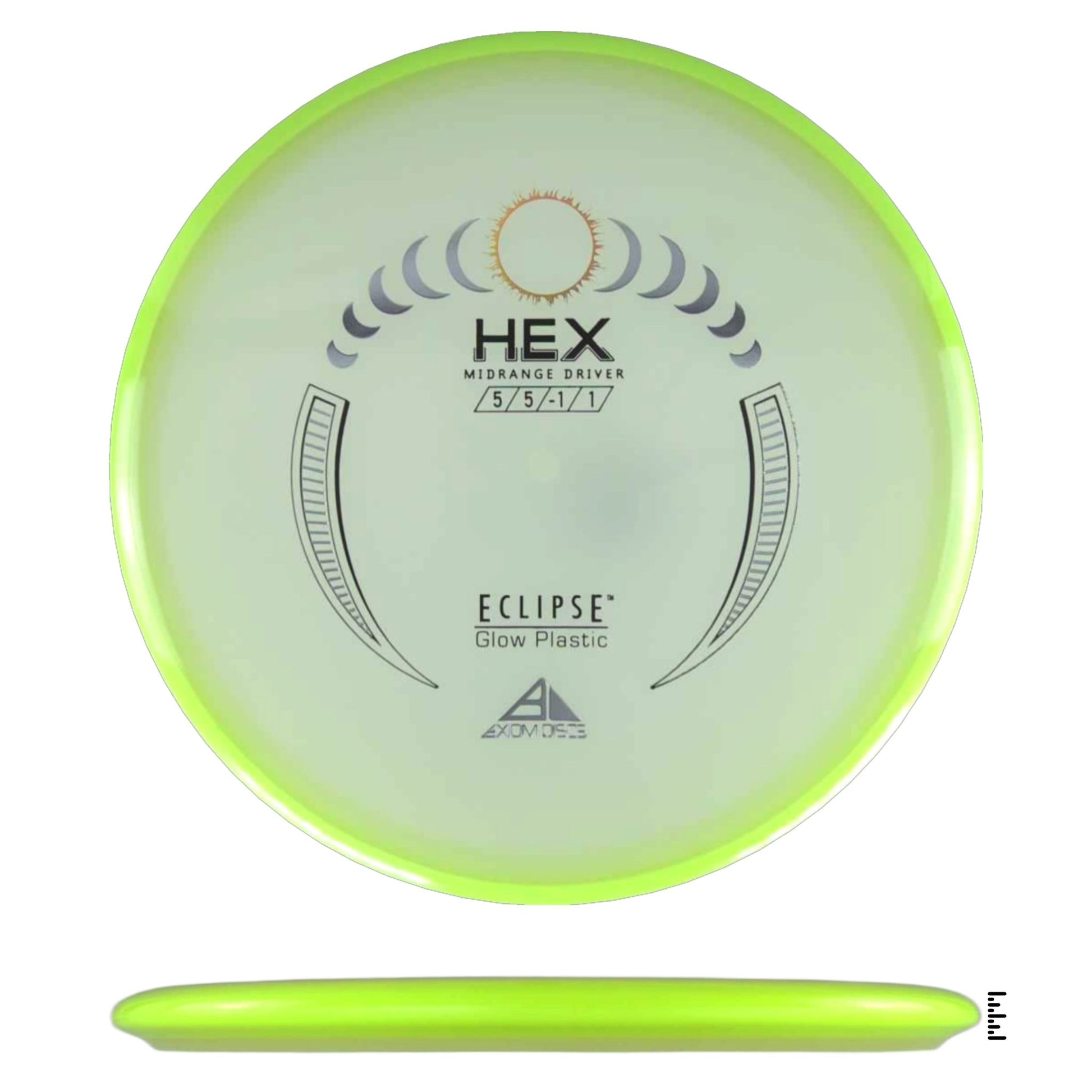 Axiom Discs Eclipse Hex - Fluorescent Yellow - Powergrip USA