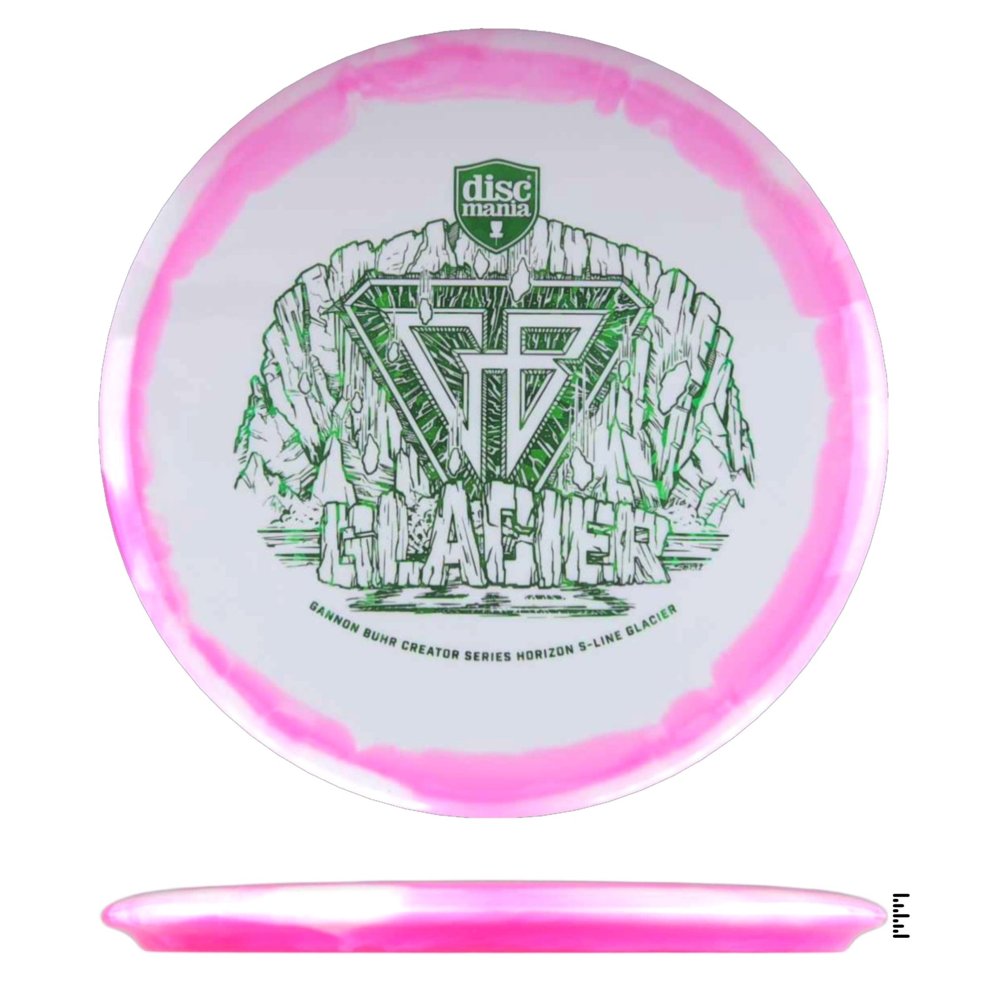 Discmania Horizon S - Line Glacier Gannon Buhr Creator Series - White / Pink - Powergrip USA