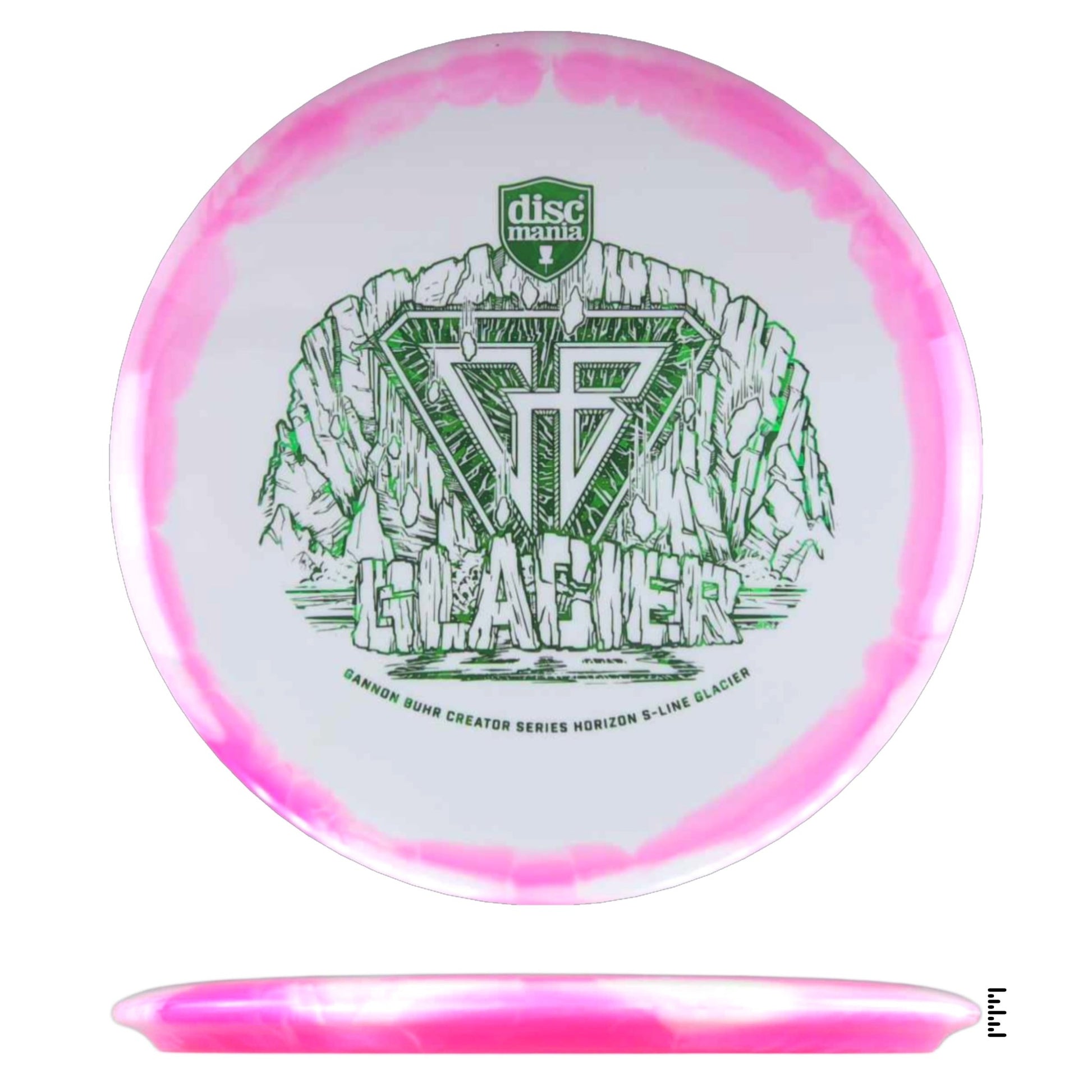 Discmania Horizon S - Line Glacier Gannon Buhr Creator Series - White / Pink - Powergrip USA