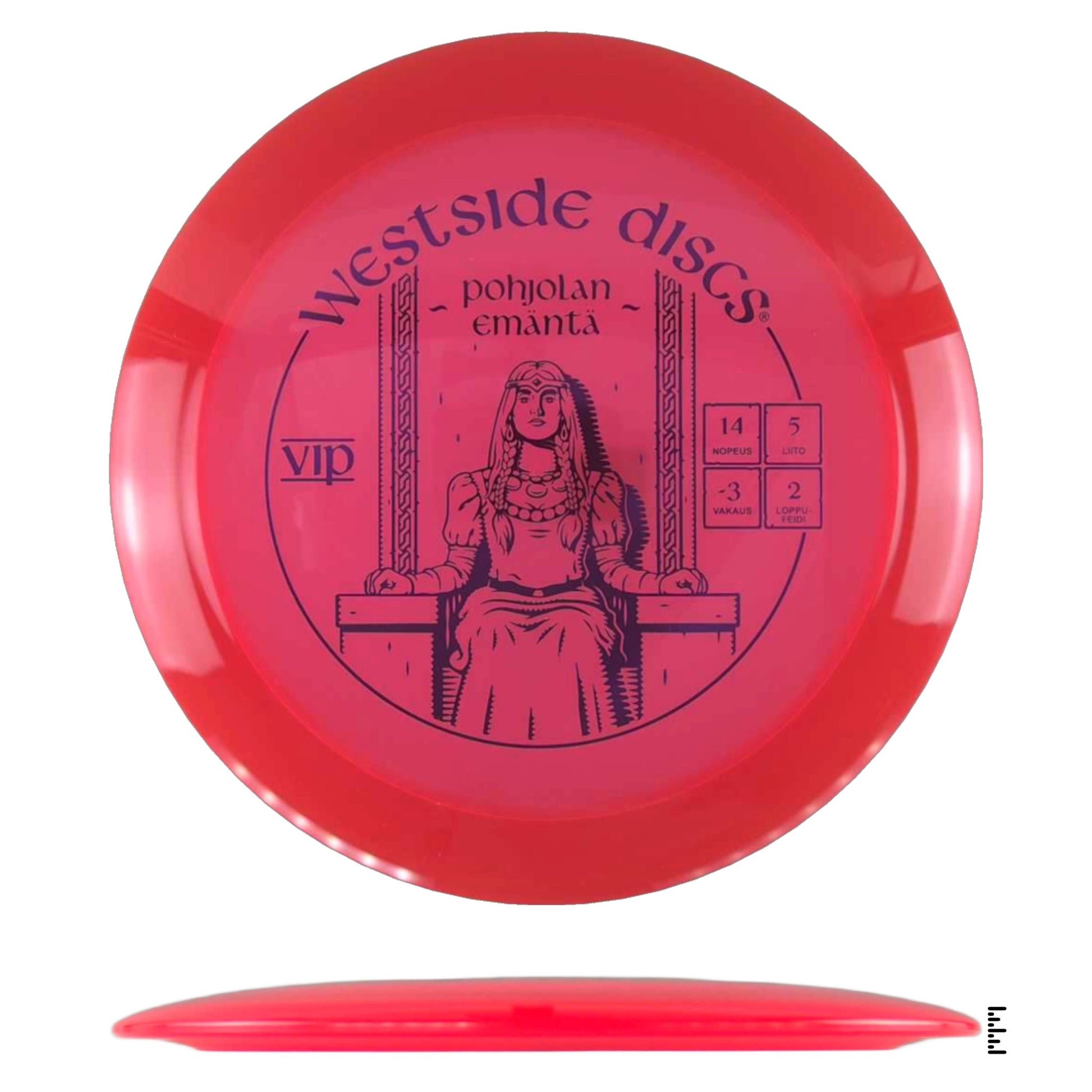Westside Discs VIP Queen Finnish Stamp - Red - Powergrip USA