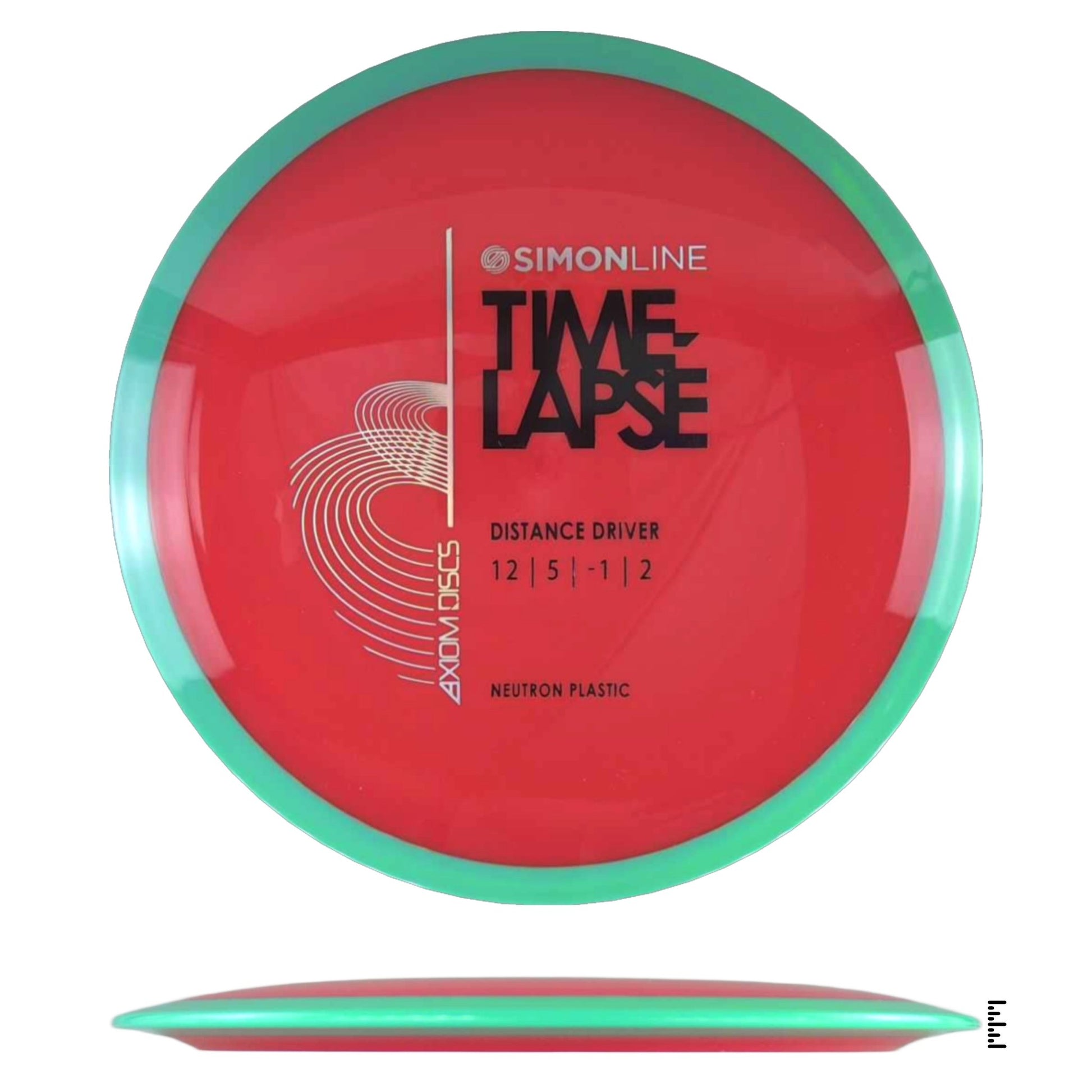 Axiom Discs Simon Line Neutron Time - Lapse - Red / Turquoise - Powergrip USA