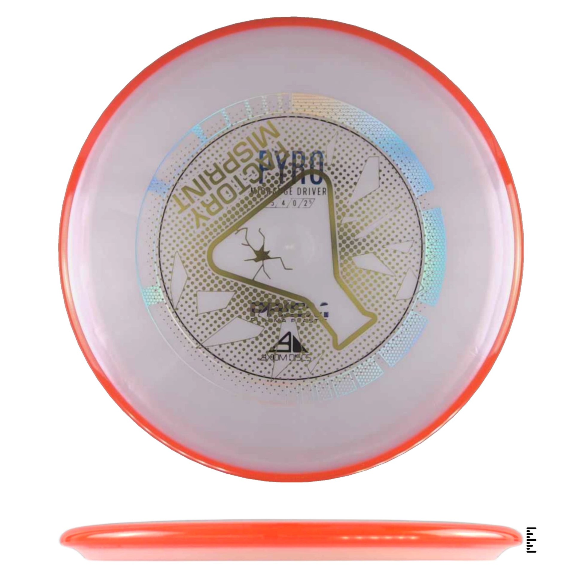 Axiom Discs Prism Plasma Pyro Factory Misprint - White / Orange - Powergrip USA